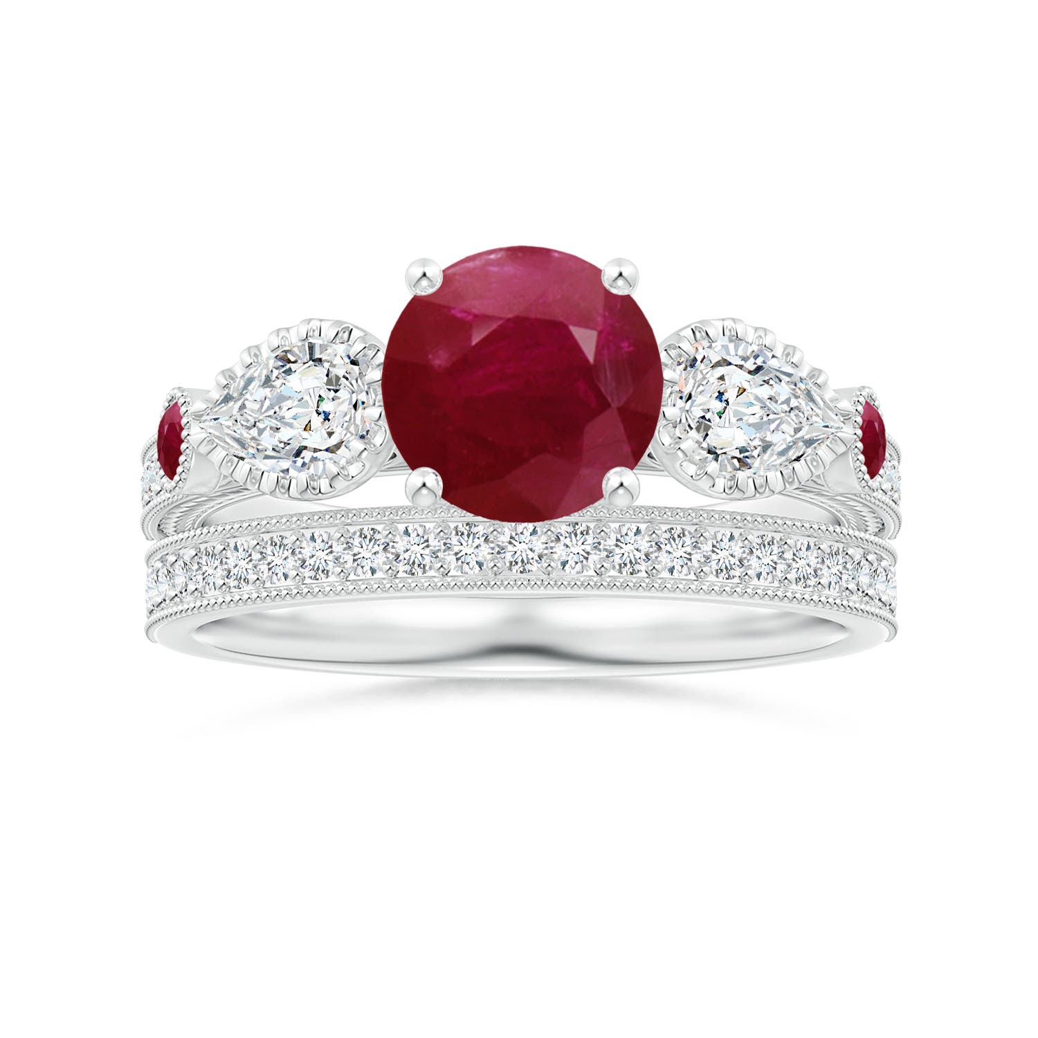 A - Ruby / 2.21 CT / 14 KT White Gold