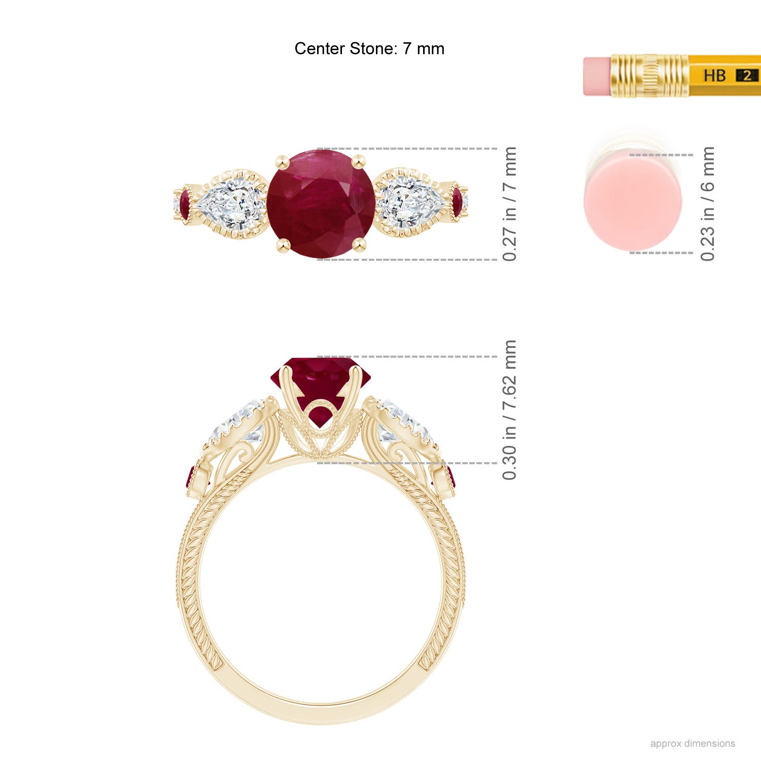 A - Ruby / 2.21 CT / 14 KT Yellow Gold