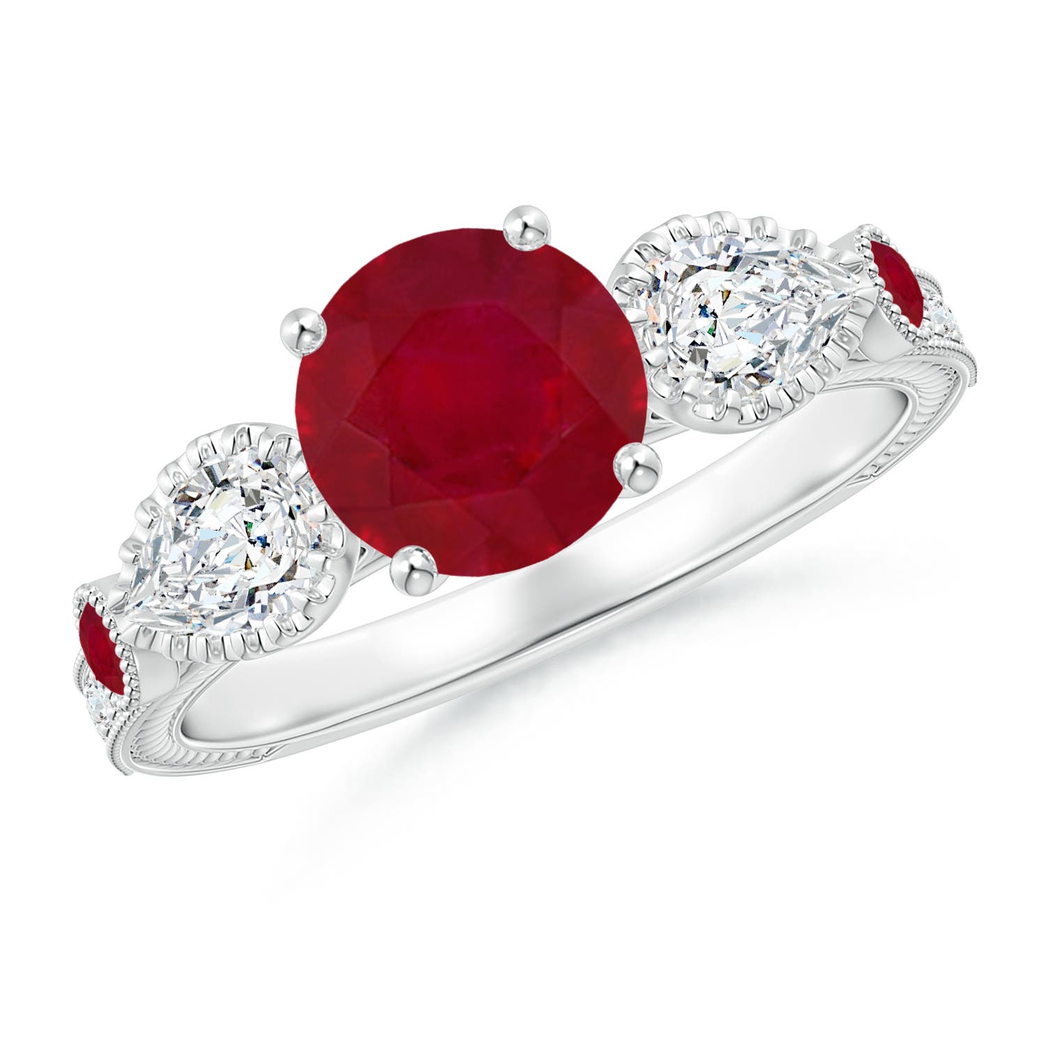 AA - Ruby / 2.21 CT / 14 KT White Gold