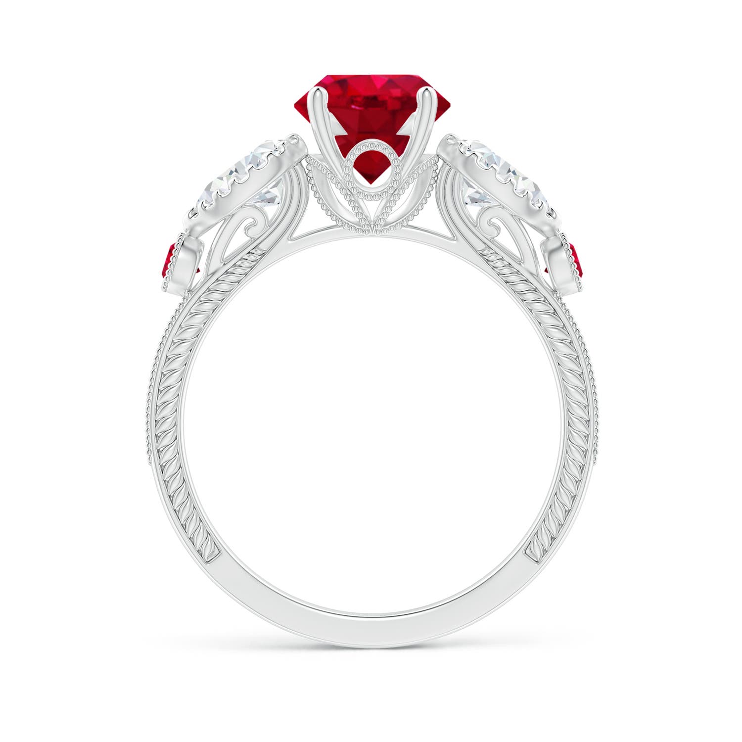 AAA - Ruby / 2.21 CT / 14 KT White Gold