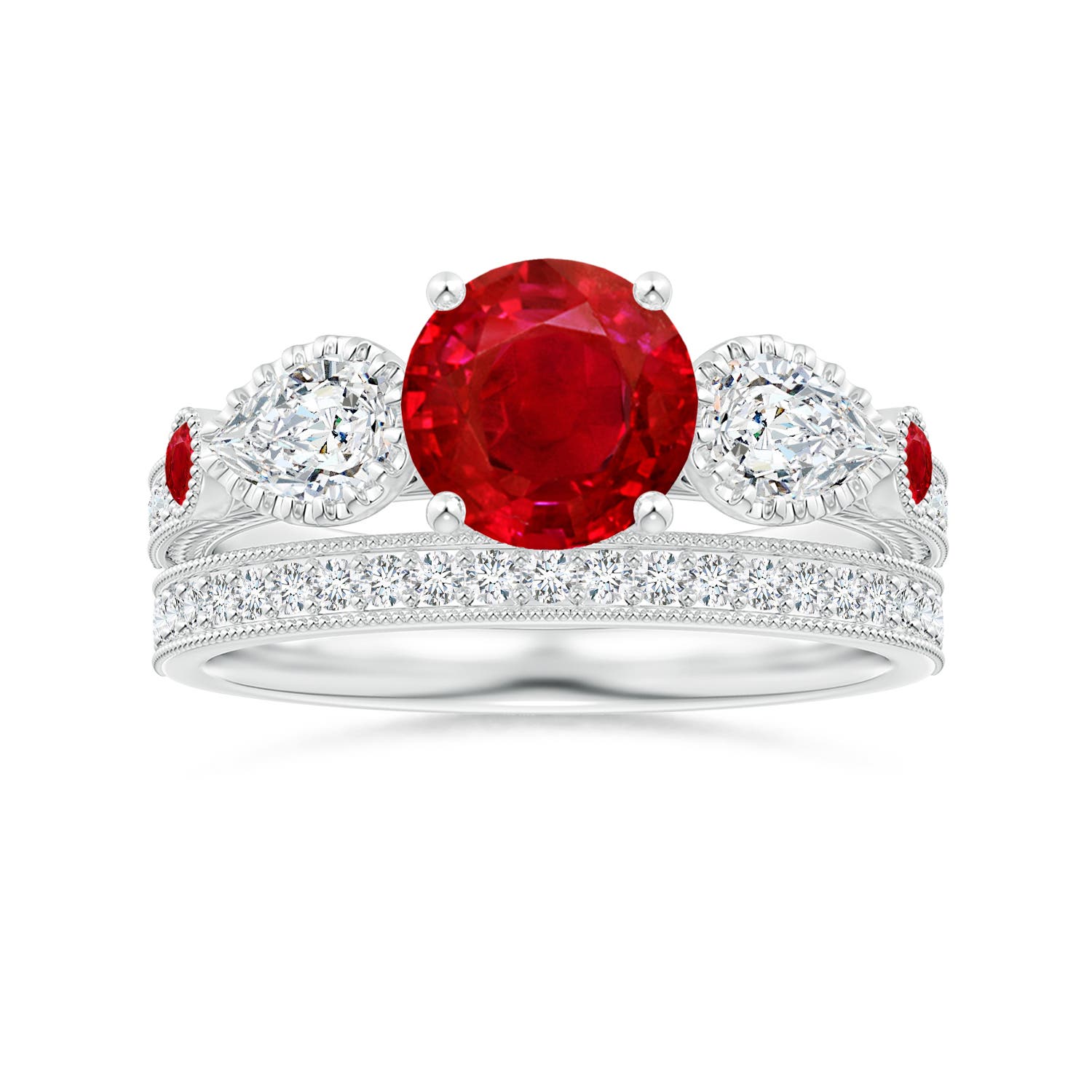 AAA - Ruby / 2.21 CT / 14 KT White Gold