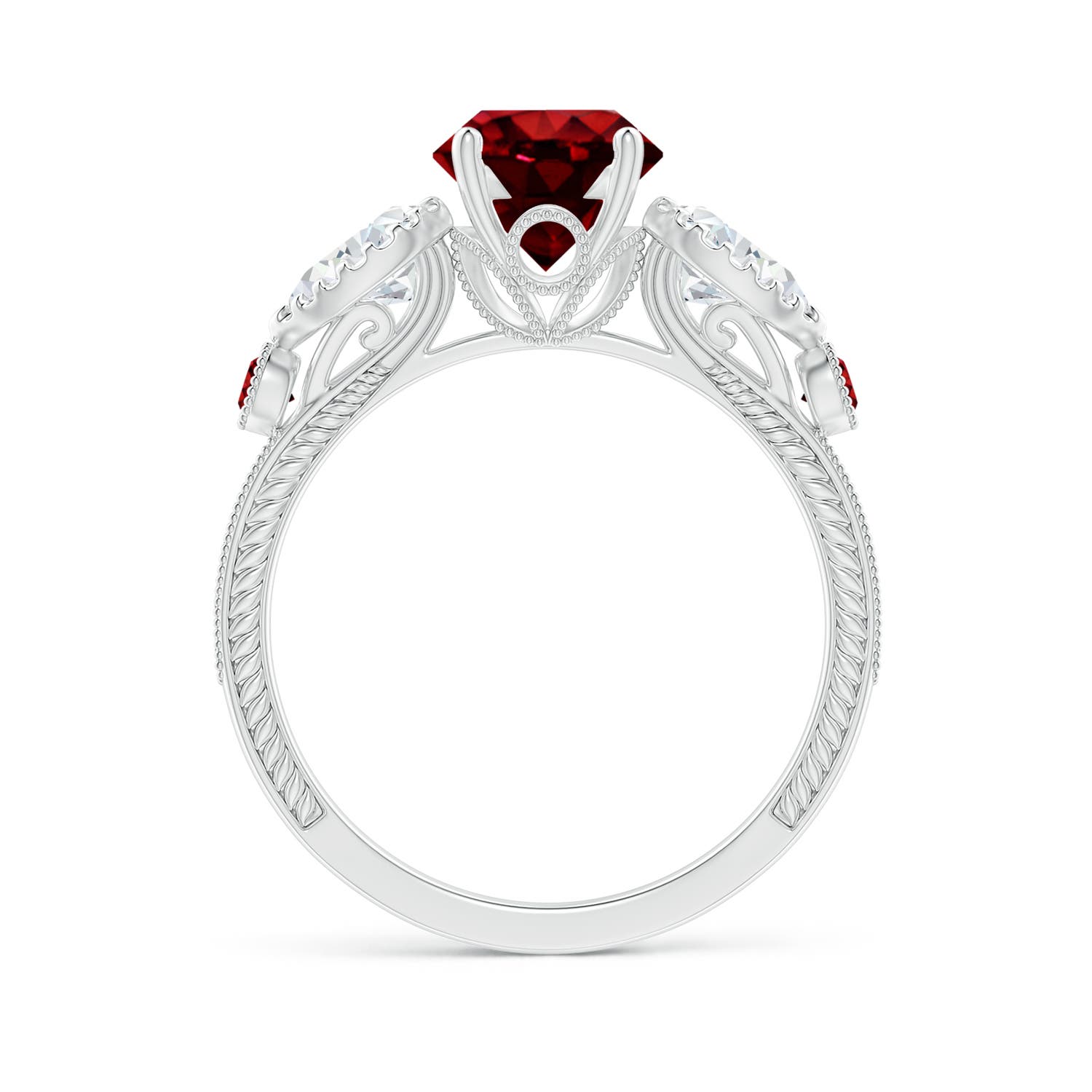 AAAA - Ruby / 2.21 CT / 14 KT White Gold