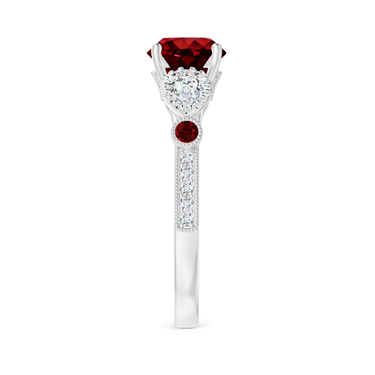 AAAA - Ruby / 2.21 CT / 14 KT White Gold