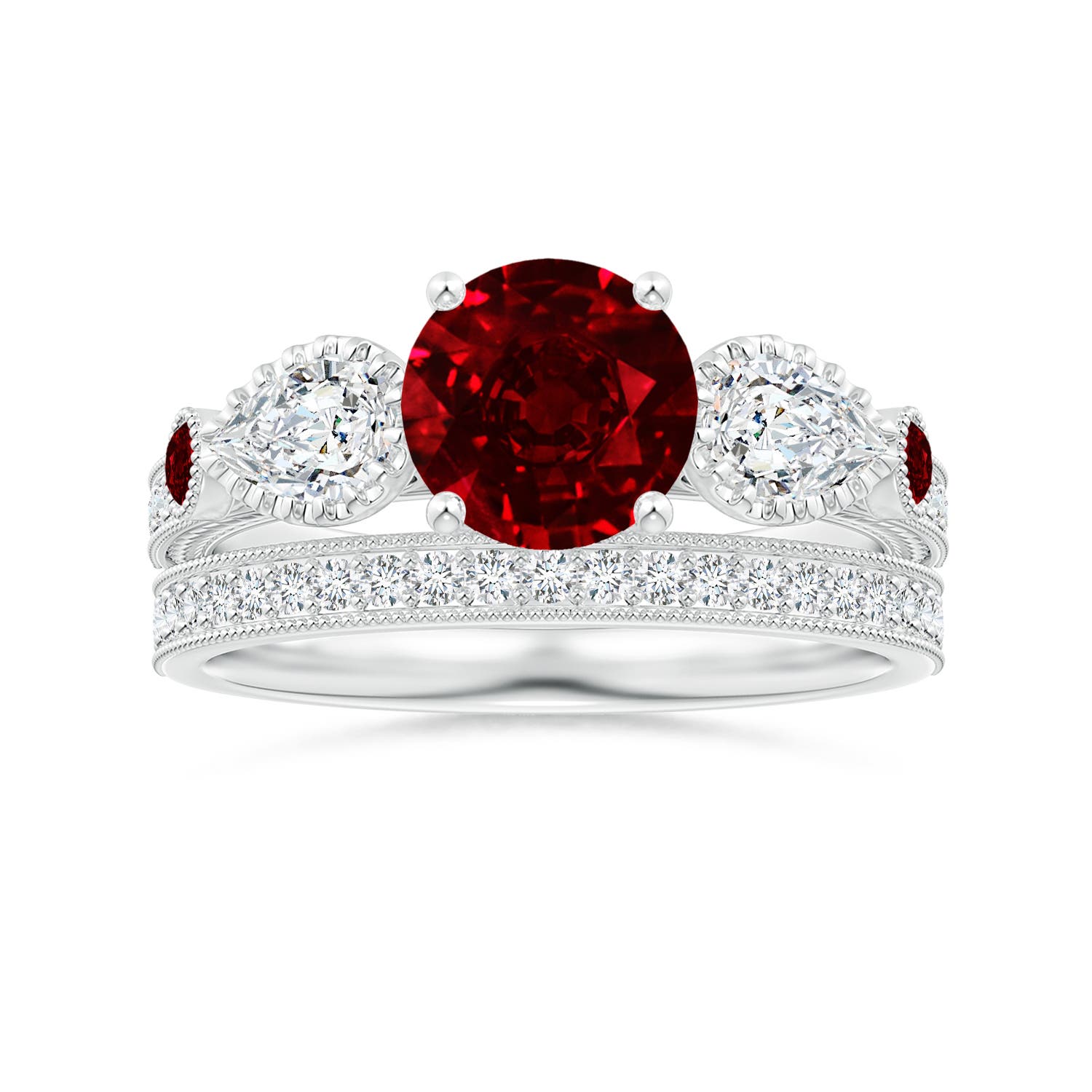 AAAA - Ruby / 2.21 CT / 14 KT White Gold