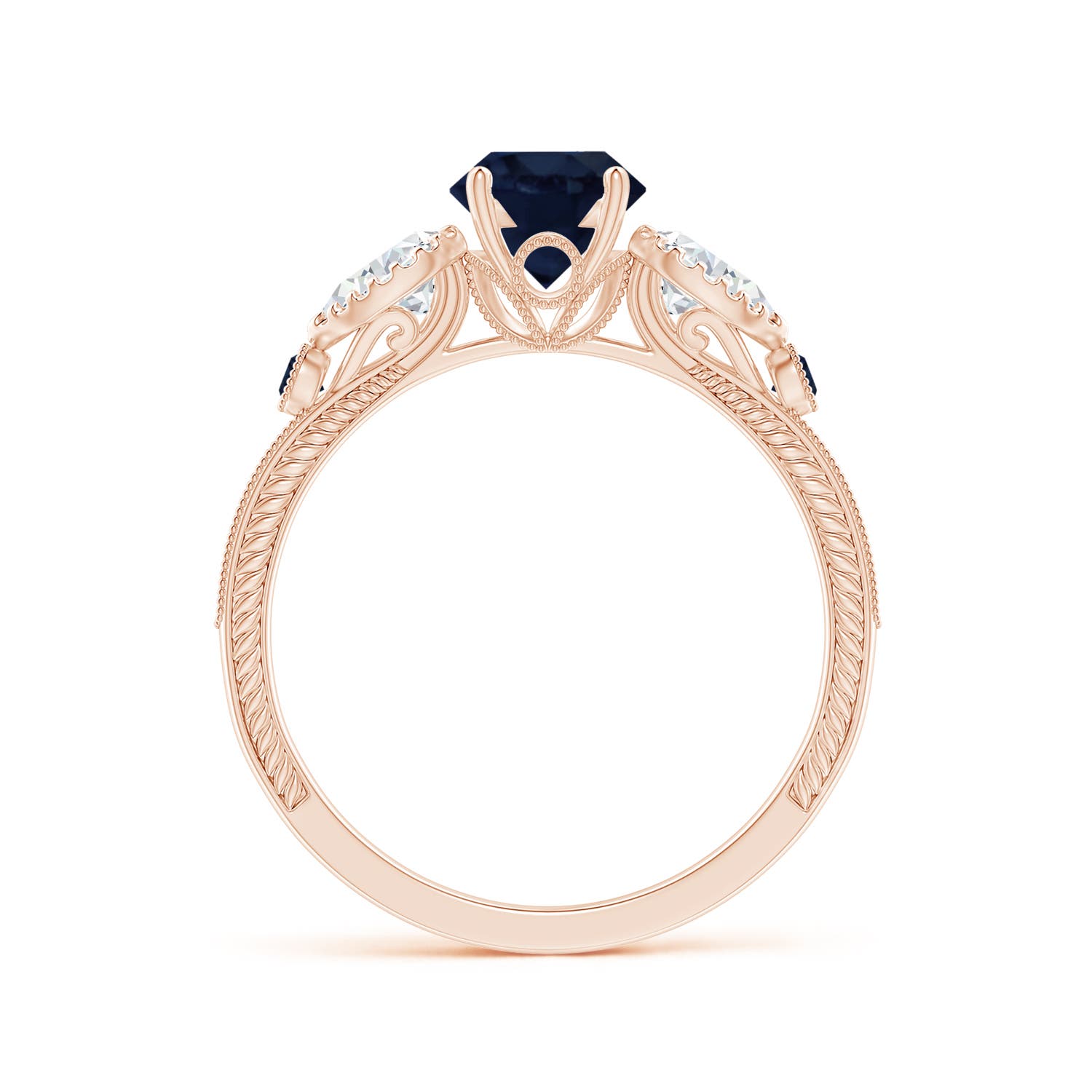 A - Blue Sapphire / 1.53 CT / 14 KT Rose Gold