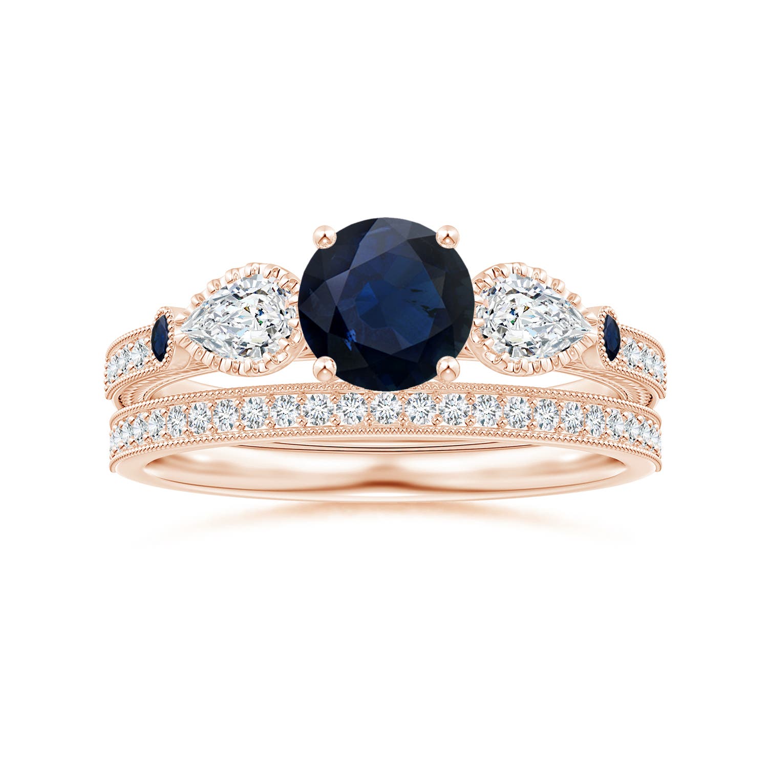 A - Blue Sapphire / 1.53 CT / 14 KT Rose Gold