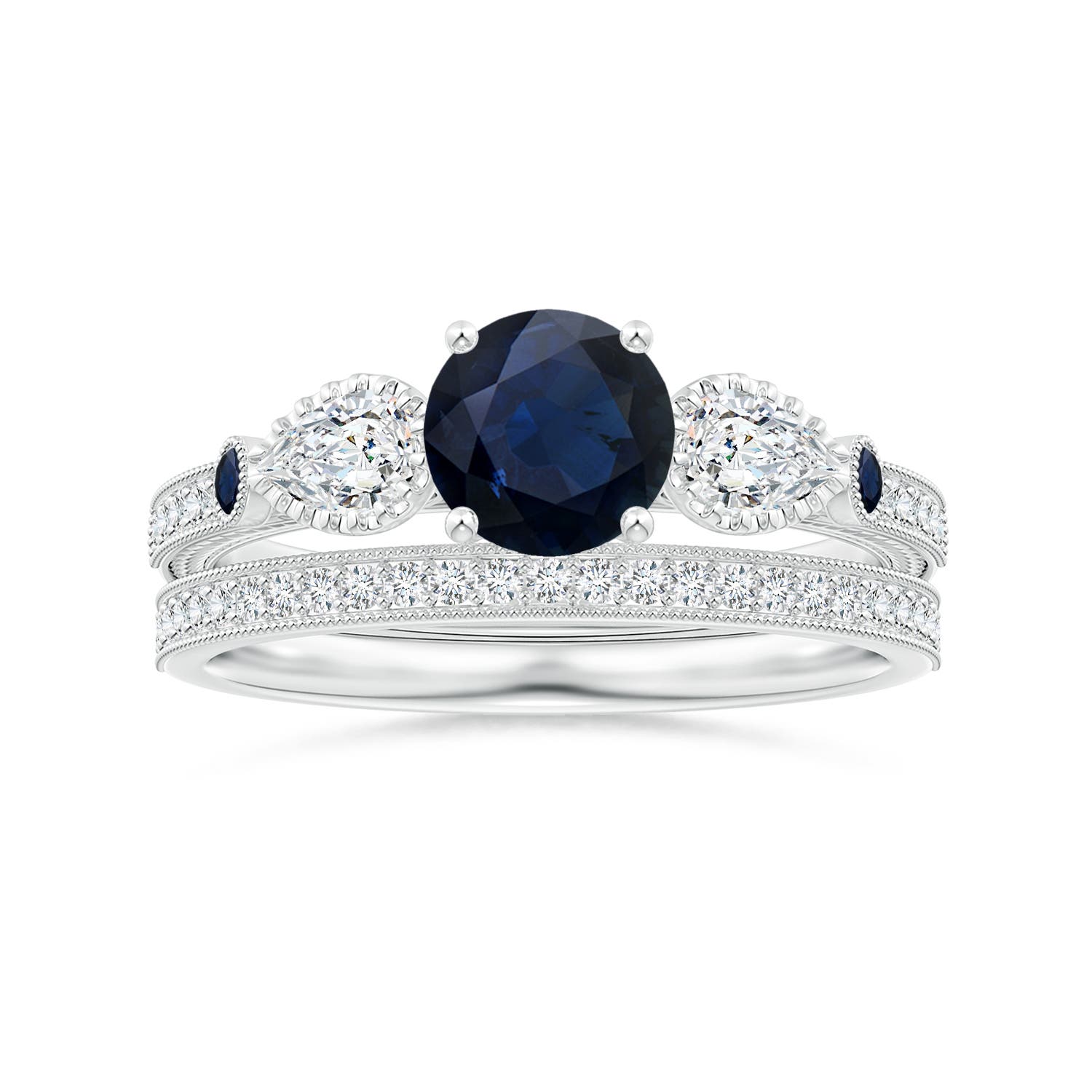 A - Blue Sapphire / 1.53 CT / 14 KT White Gold