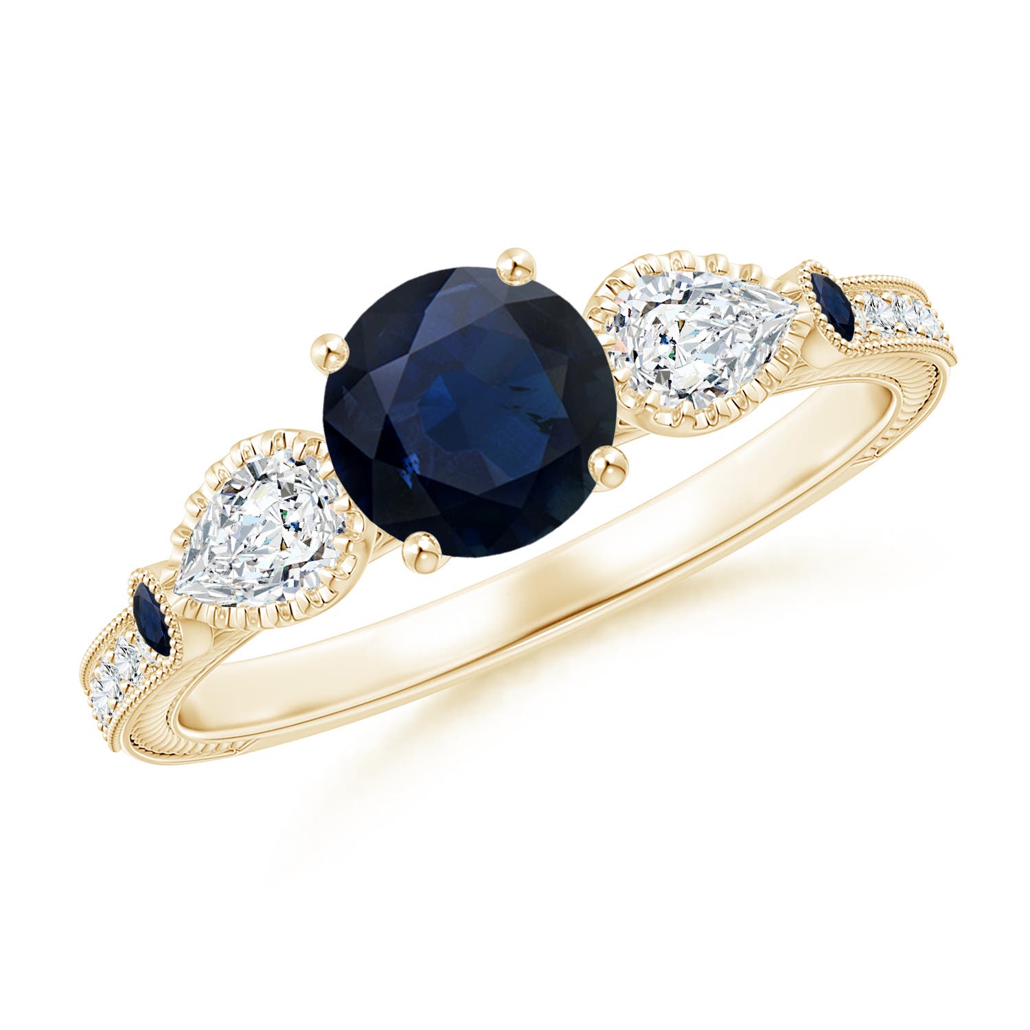 A - Blue Sapphire / 1.53 CT / 14 KT Yellow Gold