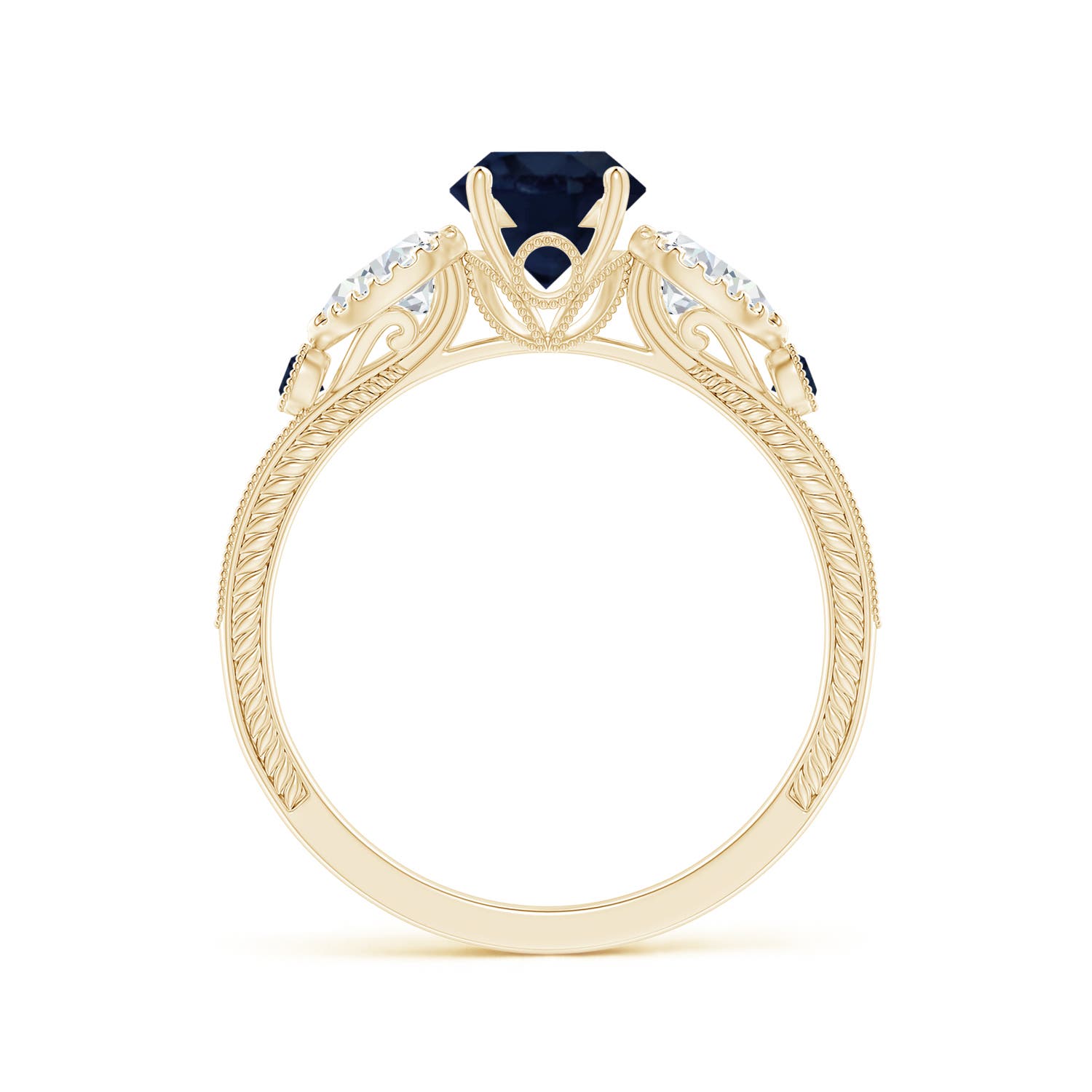 A - Blue Sapphire / 1.53 CT / 14 KT Yellow Gold