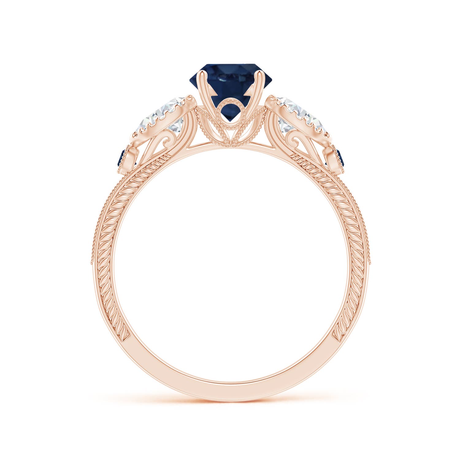 AA - Blue Sapphire / 1.53 CT / 14 KT Rose Gold