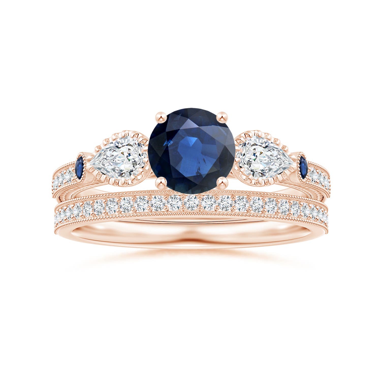 AA - Blue Sapphire / 1.53 CT / 14 KT Rose Gold