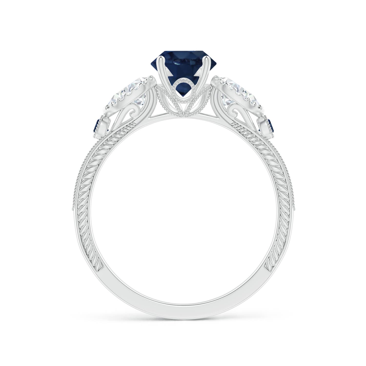 AA - Blue Sapphire / 1.53 CT / 14 KT White Gold