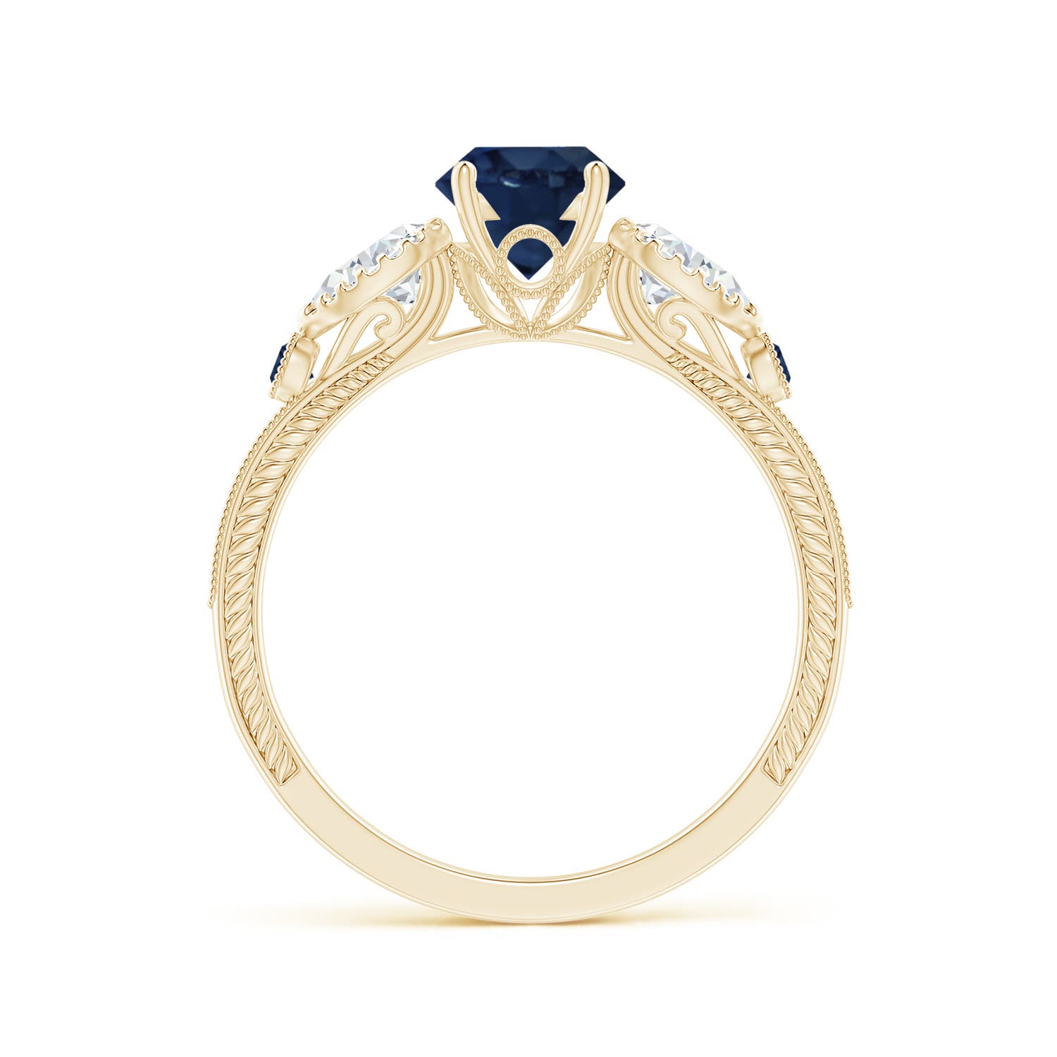 AA - Blue Sapphire / 1.53 CT / 14 KT Yellow Gold