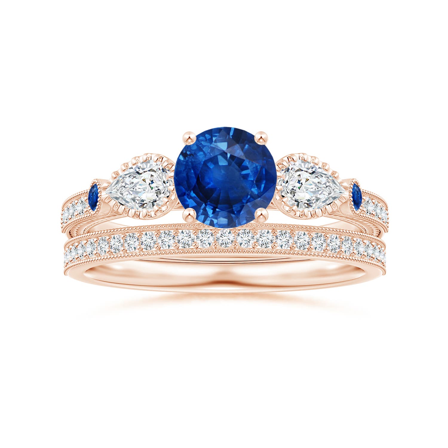 AAA - Blue Sapphire / 1.53 CT / 14 KT Rose Gold