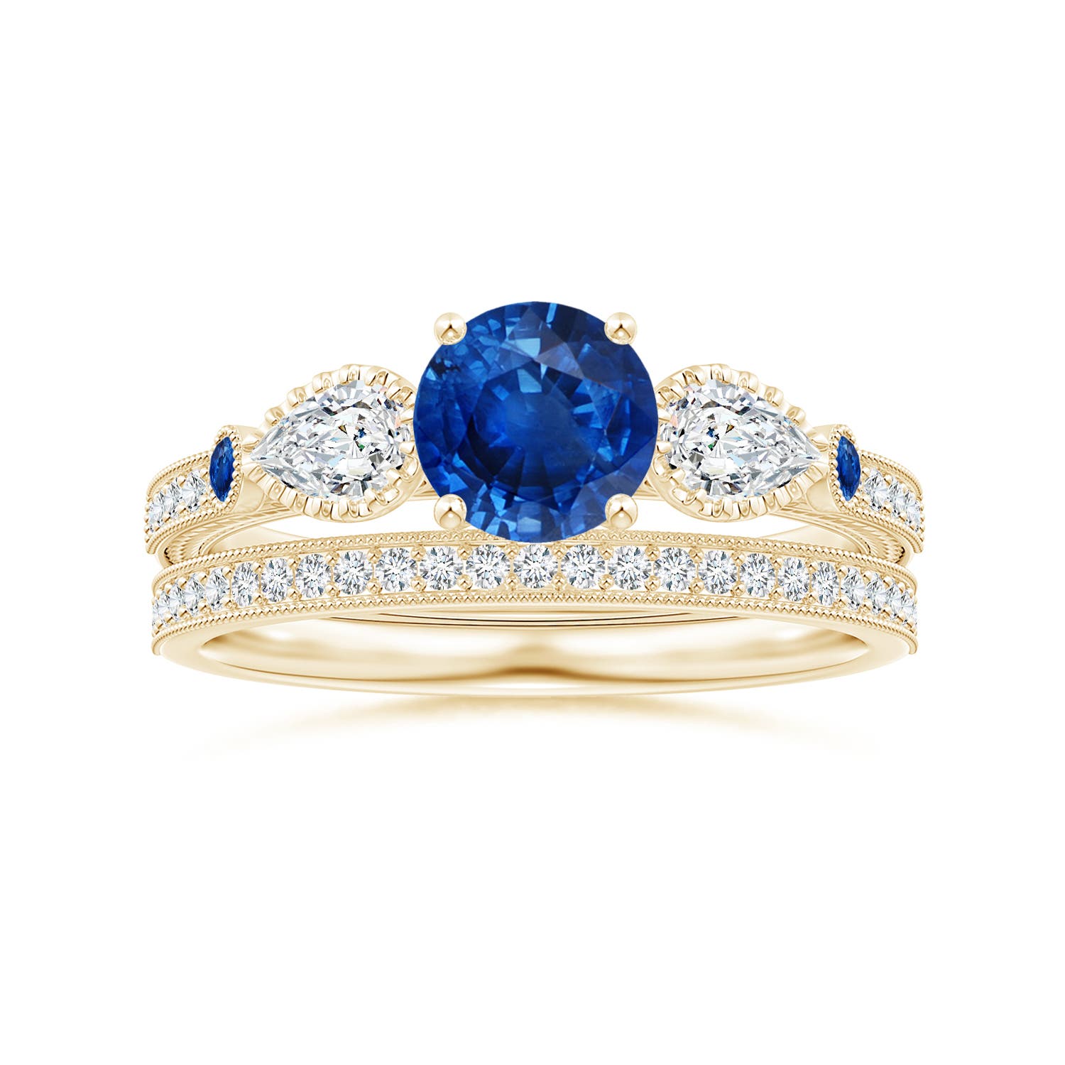 AAA - Blue Sapphire / 1.53 CT / 14 KT Yellow Gold