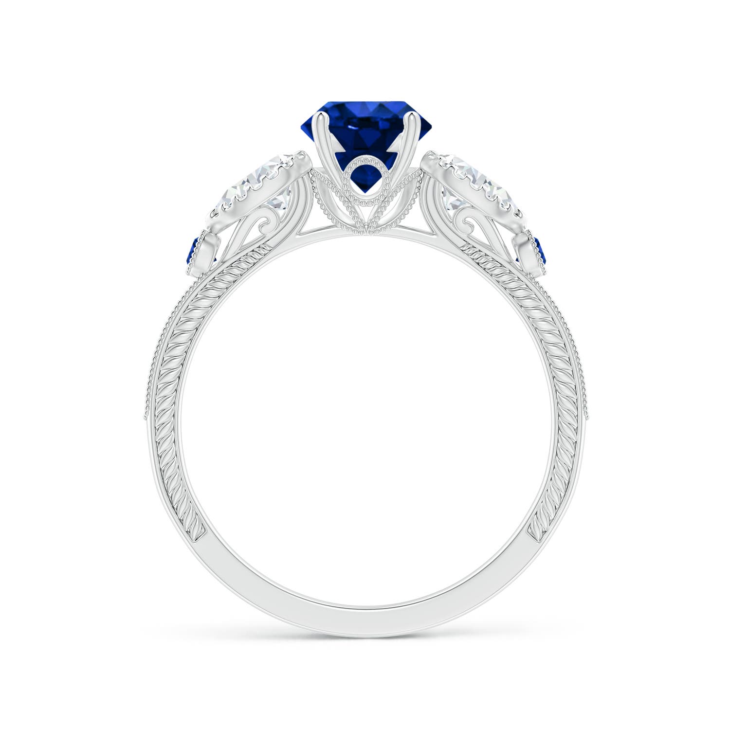 AAAA - Blue Sapphire / 1.53 CT / 14 KT White Gold