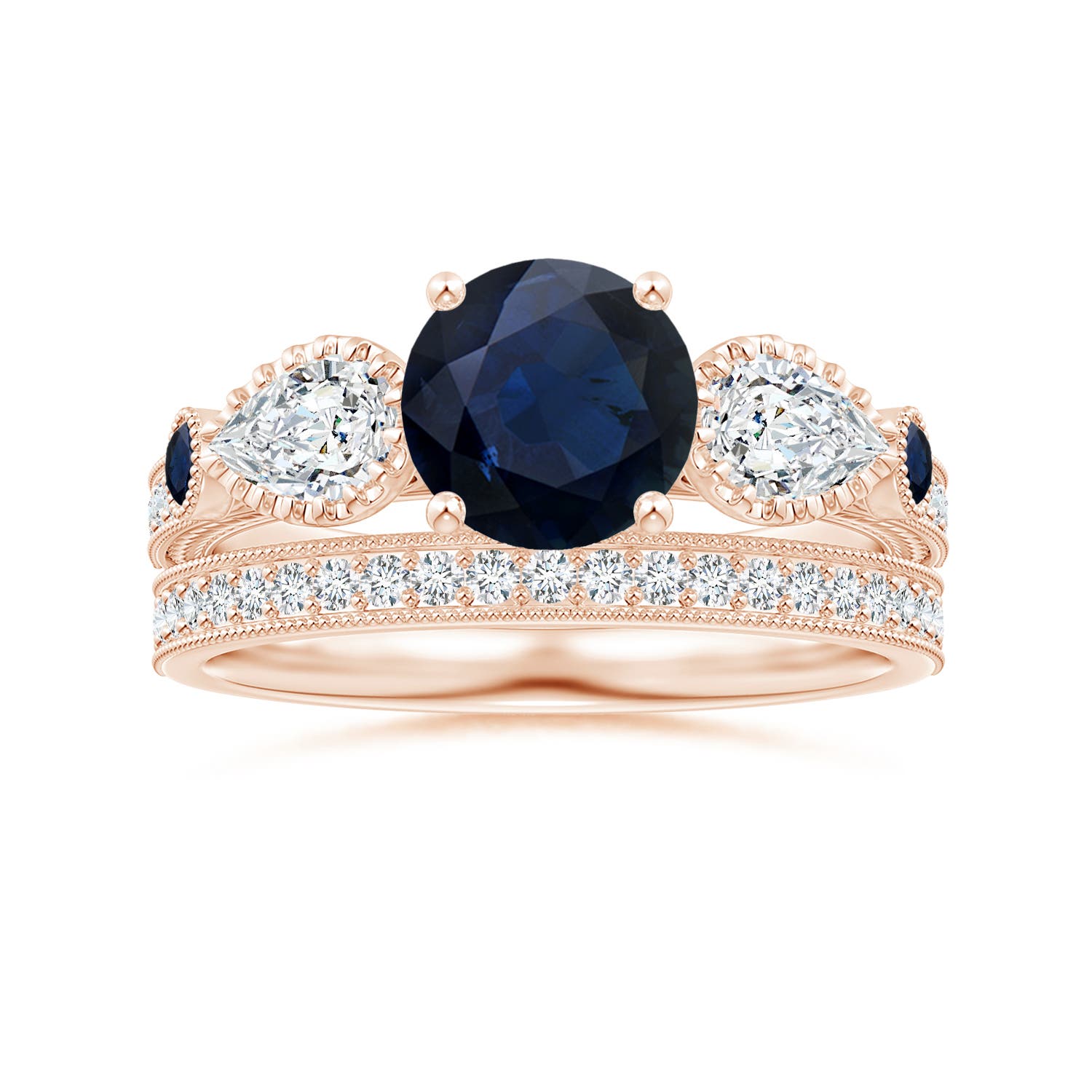 A - Blue Sapphire / 2.41 CT / 14 KT Rose Gold