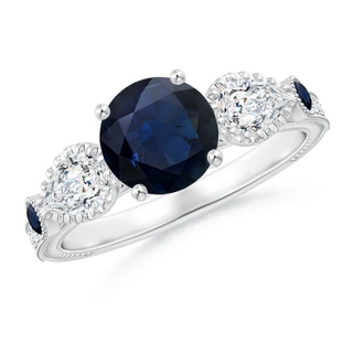 Round A Blue Sapphire