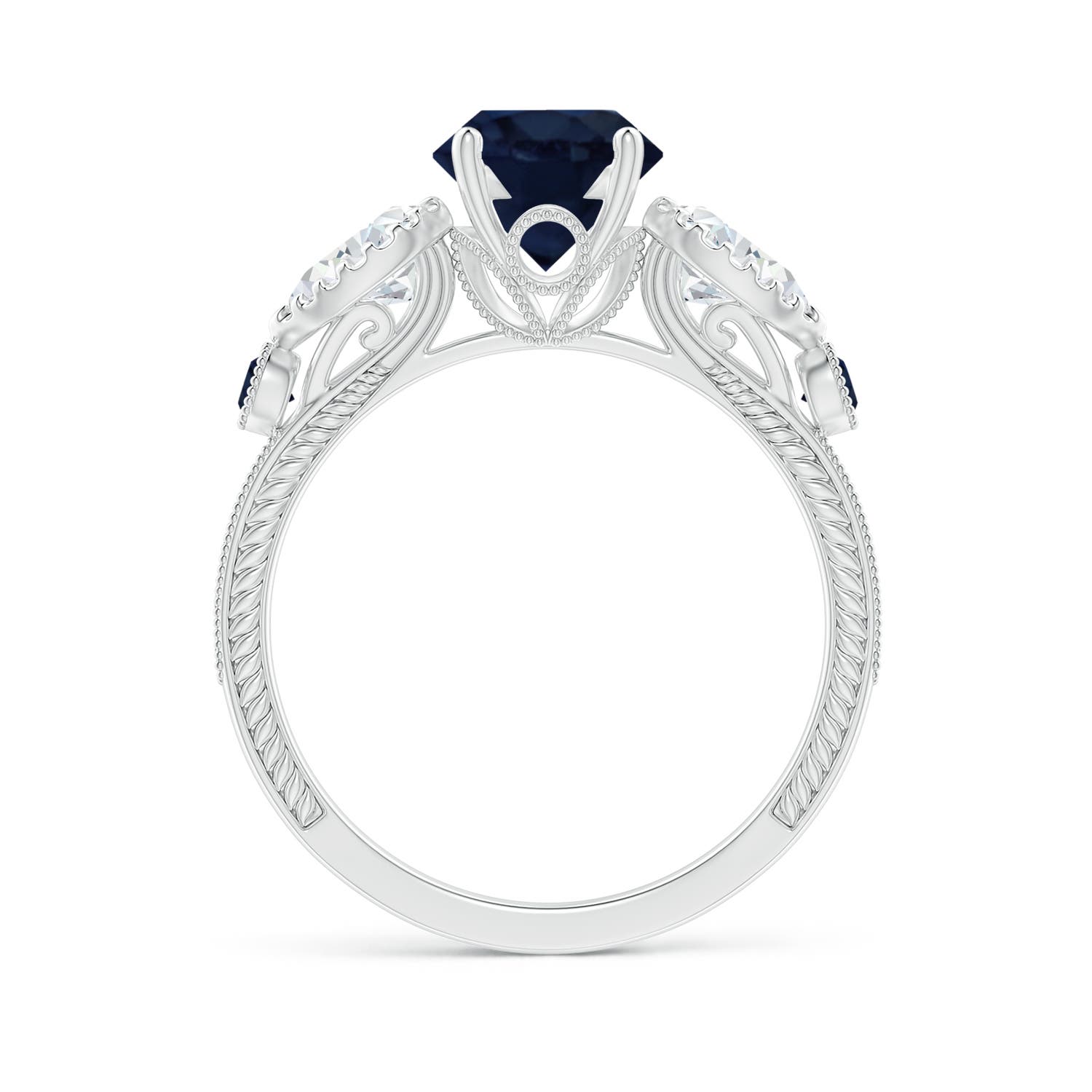 A - Blue Sapphire / 2.41 CT / 14 KT White Gold