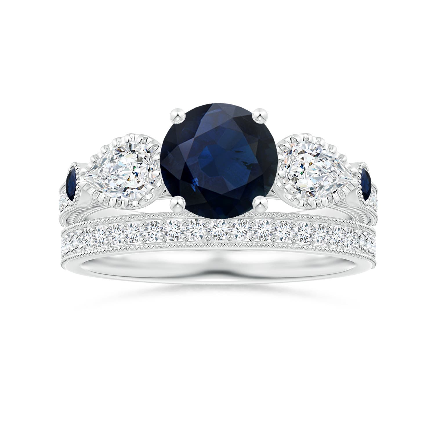 A - Blue Sapphire / 2.41 CT / 14 KT White Gold