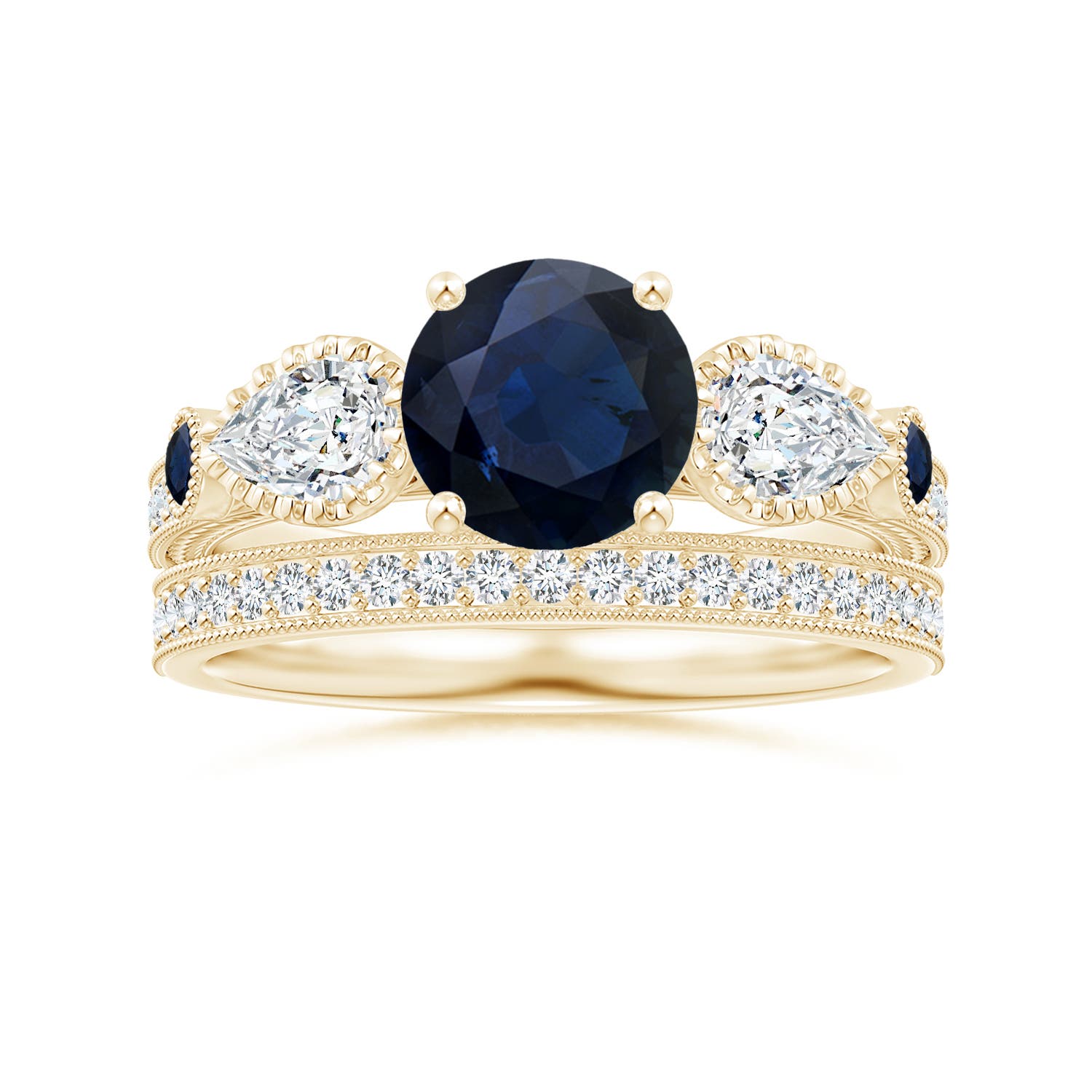 A - Blue Sapphire / 2.41 CT / 14 KT Yellow Gold