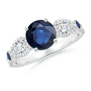 Round AA Blue Sapphire