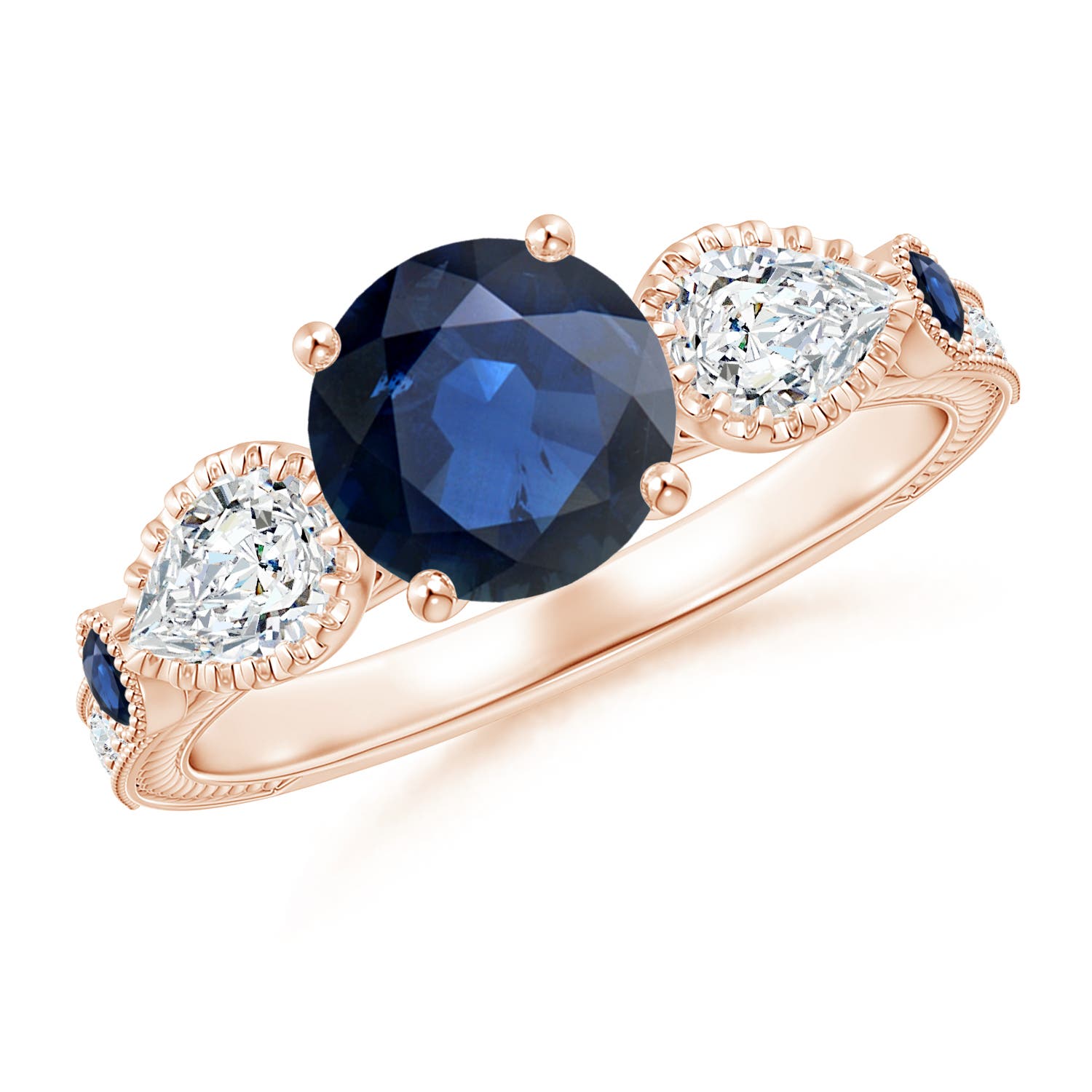 AA - Blue Sapphire / 2.41 CT / 14 KT Rose Gold