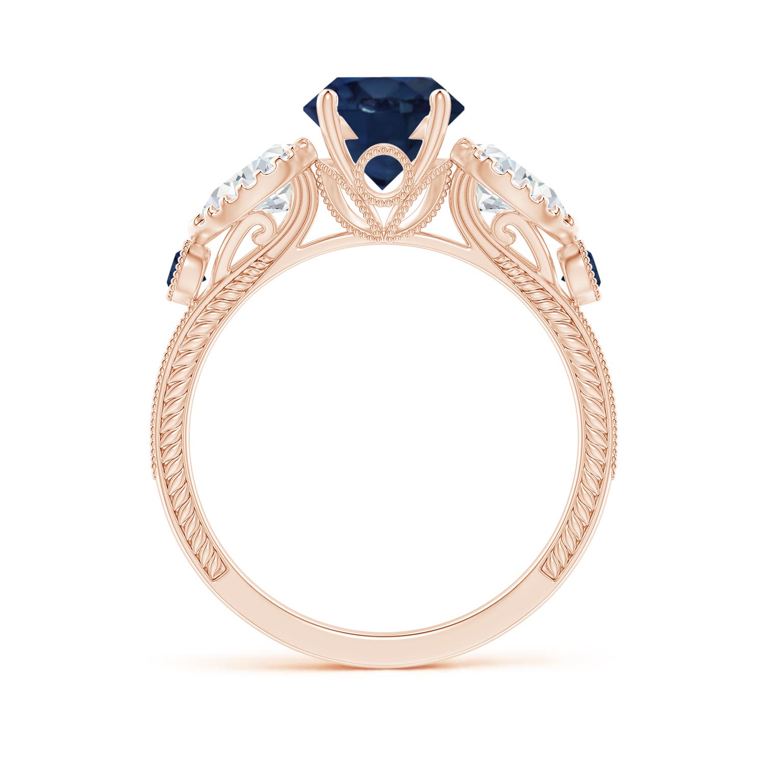 AA - Blue Sapphire / 2.41 CT / 14 KT Rose Gold