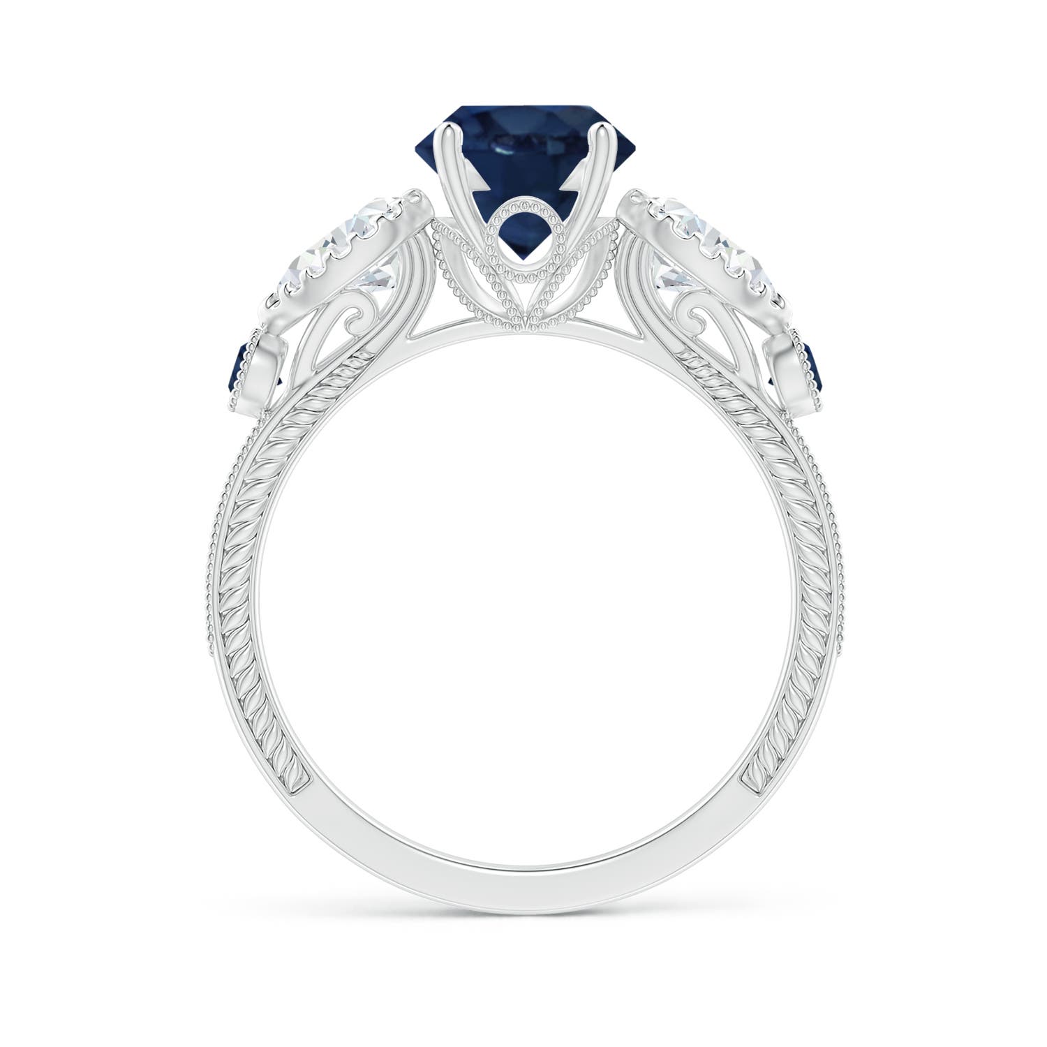 AA - Blue Sapphire / 2.41 CT / 14 KT White Gold