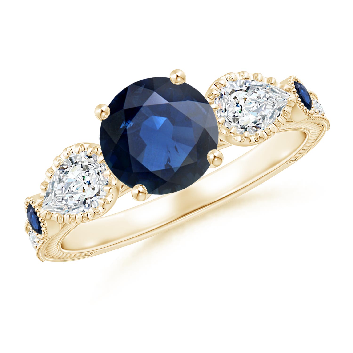 AA - Blue Sapphire / 2.41 CT / 14 KT Yellow Gold