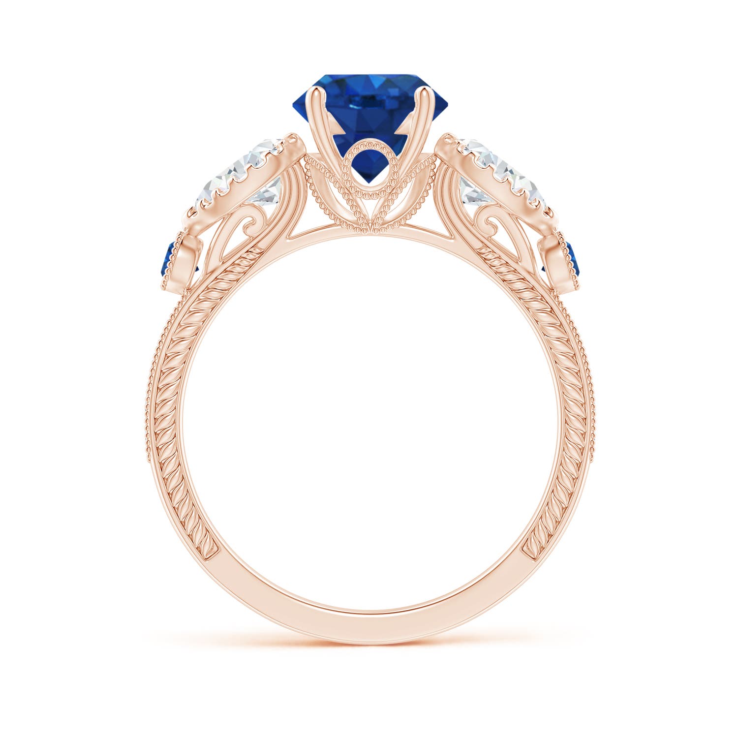 AAA - Blue Sapphire / 2.41 CT / 14 KT Rose Gold