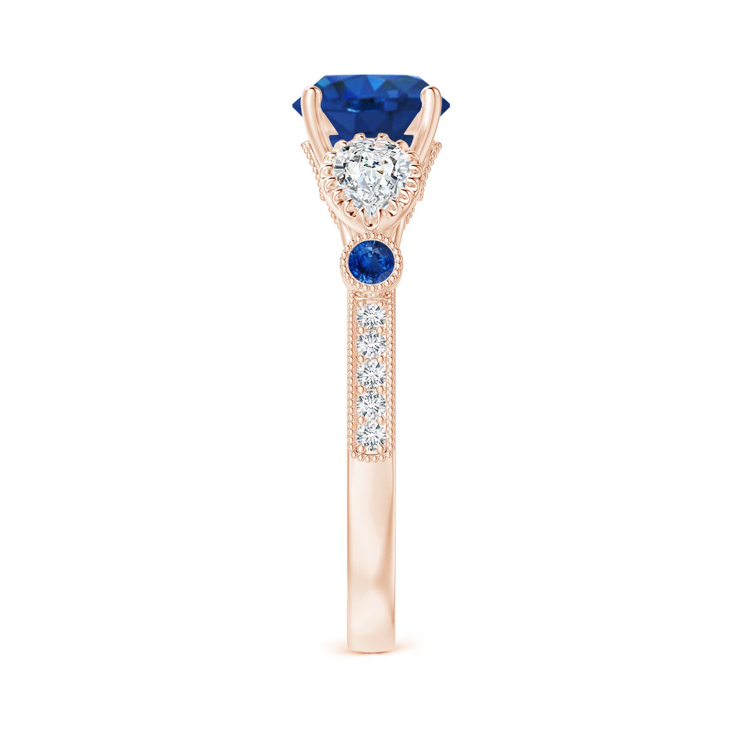 AAA - Blue Sapphire / 2.41 CT / 14 KT Rose Gold