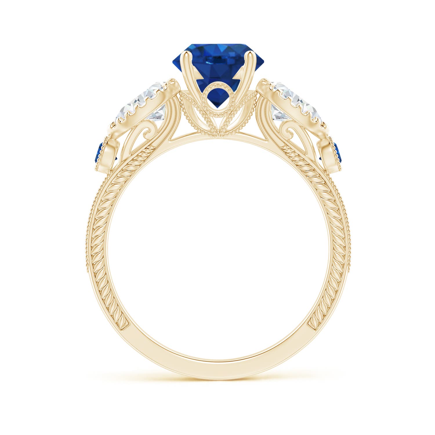 AAA - Blue Sapphire / 2.41 CT / 14 KT Yellow Gold