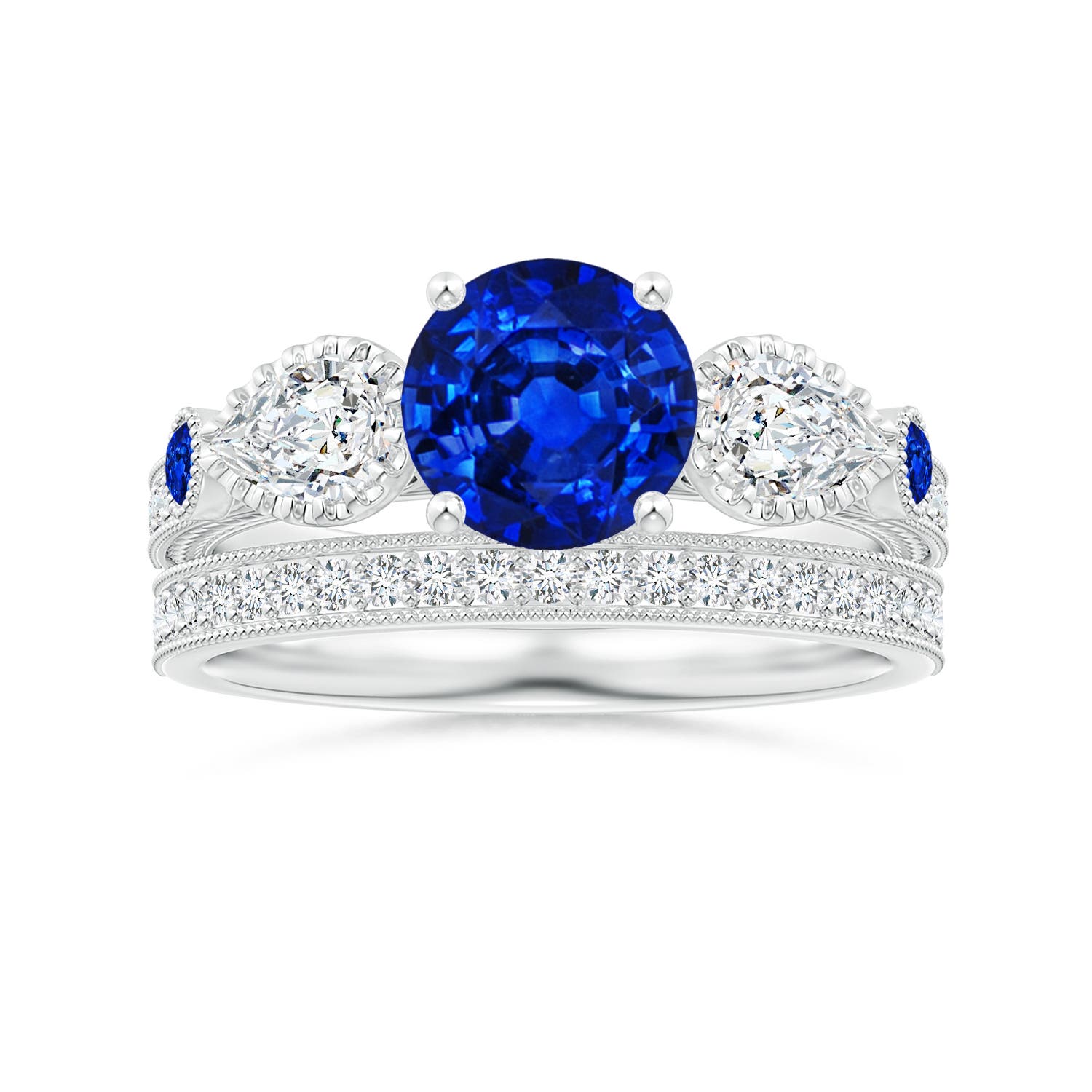 AAAA - Blue Sapphire / 2.41 CT / 14 KT White Gold