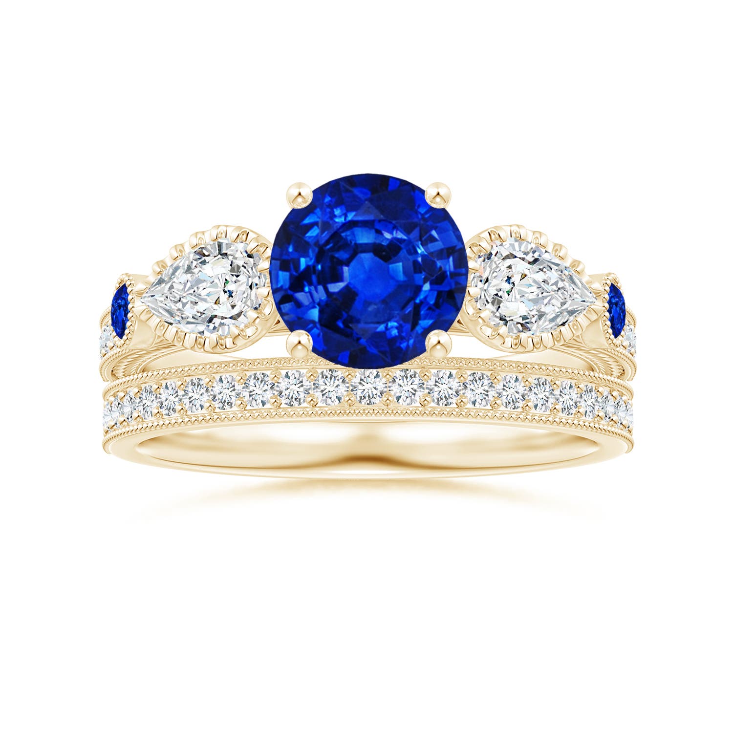 AAAA - Blue Sapphire / 2.41 CT / 14 KT Yellow Gold