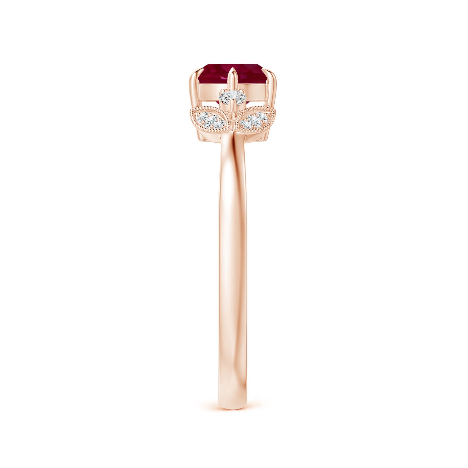 A - Ruby / 1.1 CT / 14 KT Rose Gold