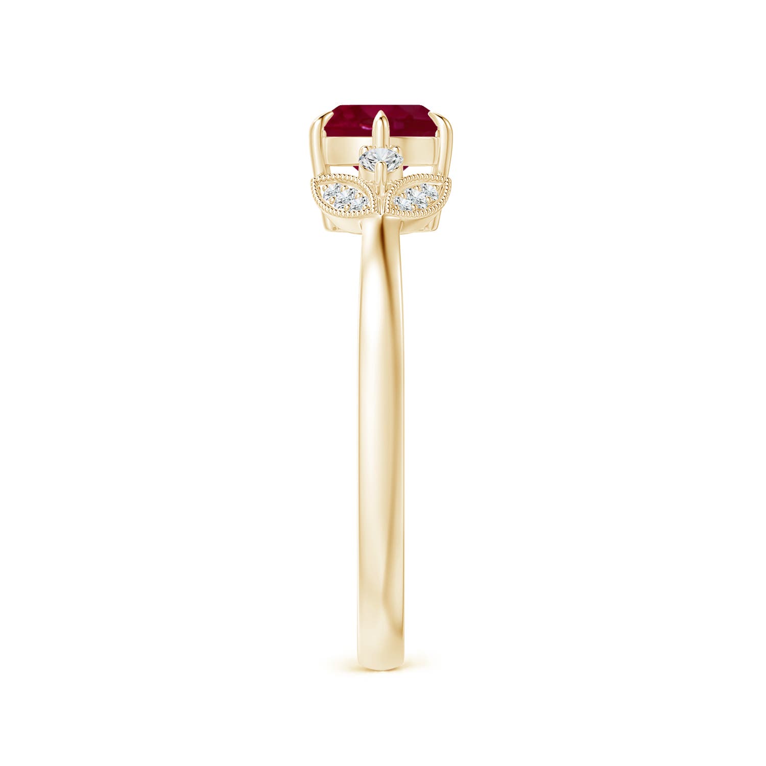 A - Ruby / 1.1 CT / 14 KT Yellow Gold
