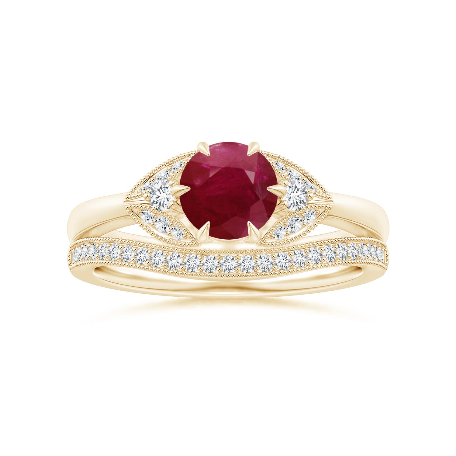A - Ruby / 1.1 CT / 14 KT Yellow Gold