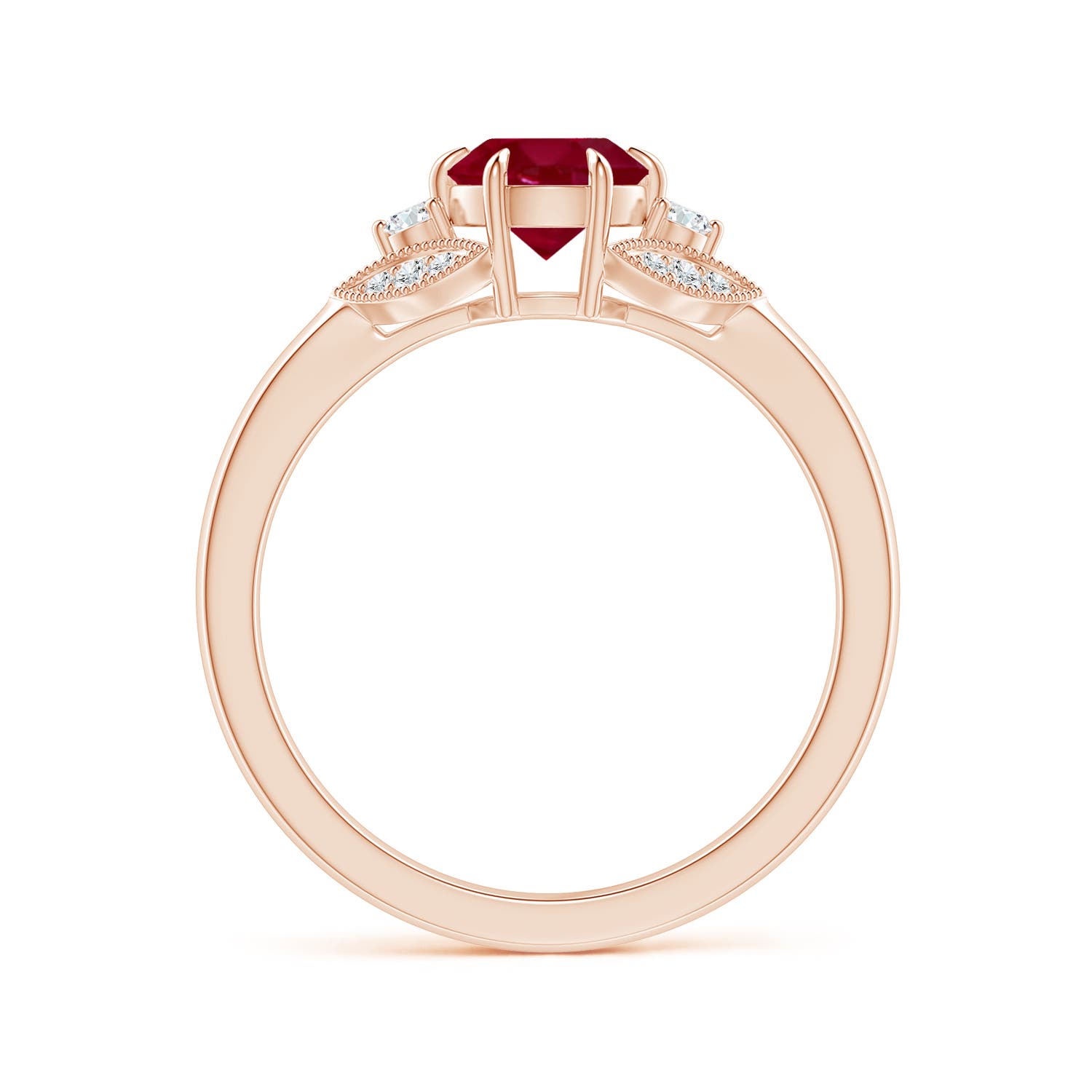 AA - Ruby / 1.1 CT / 14 KT Rose Gold