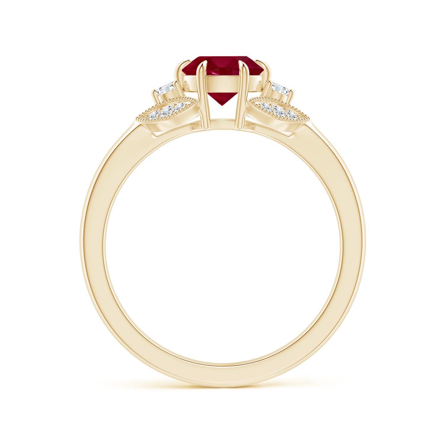 AA - Ruby / 1.1 CT / 14 KT Yellow Gold