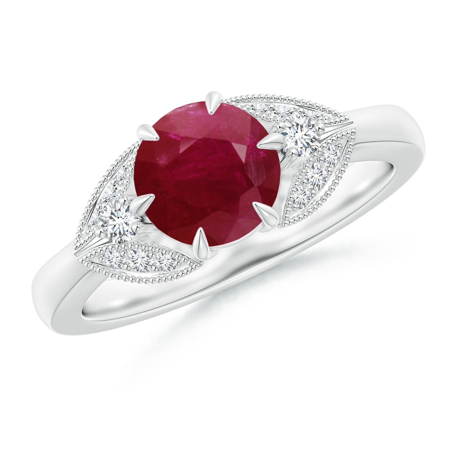 A - Ruby / 1.64 CT / 14 KT White Gold