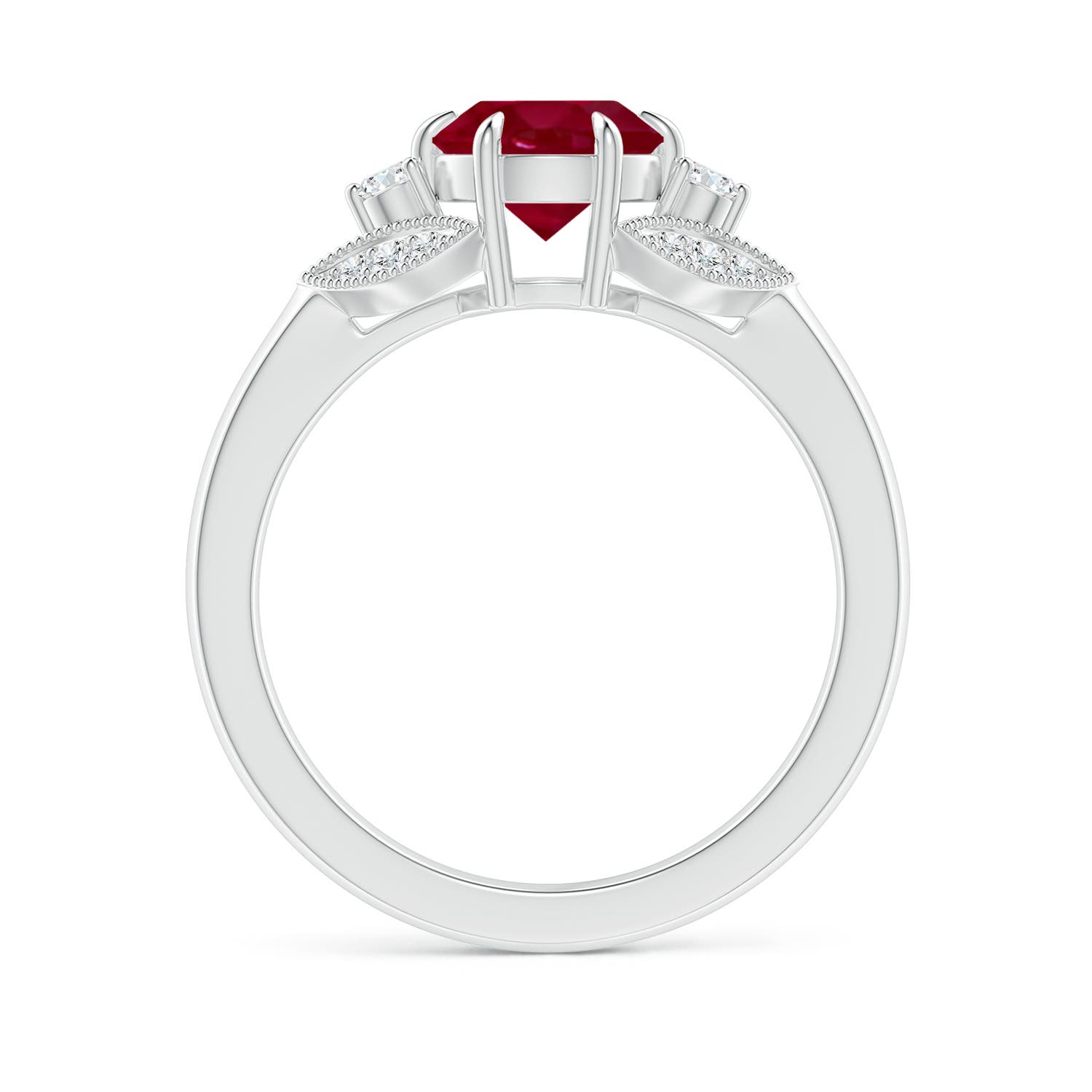 AA - Ruby / 1.64 CT / 14 KT White Gold