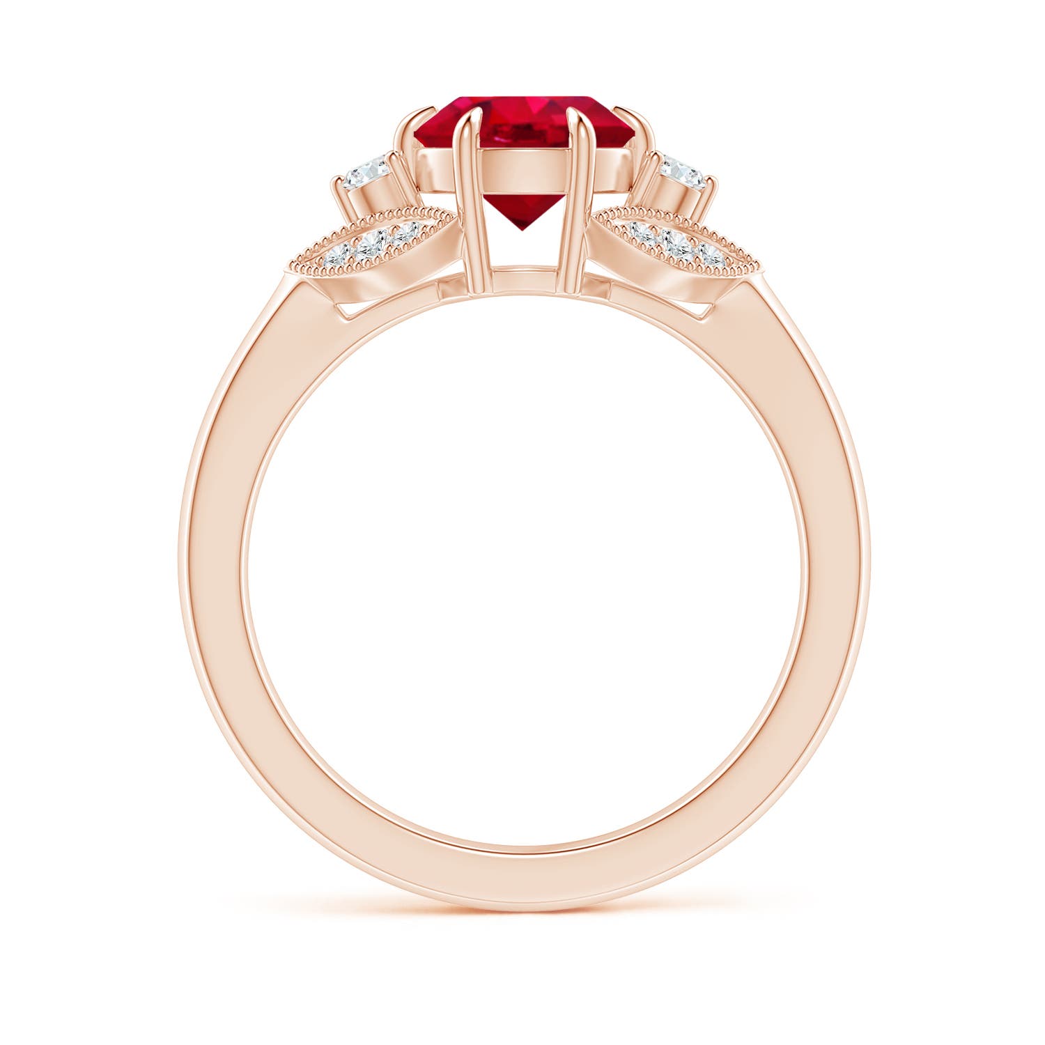 AAA - Ruby / 1.64 CT / 14 KT Rose Gold
