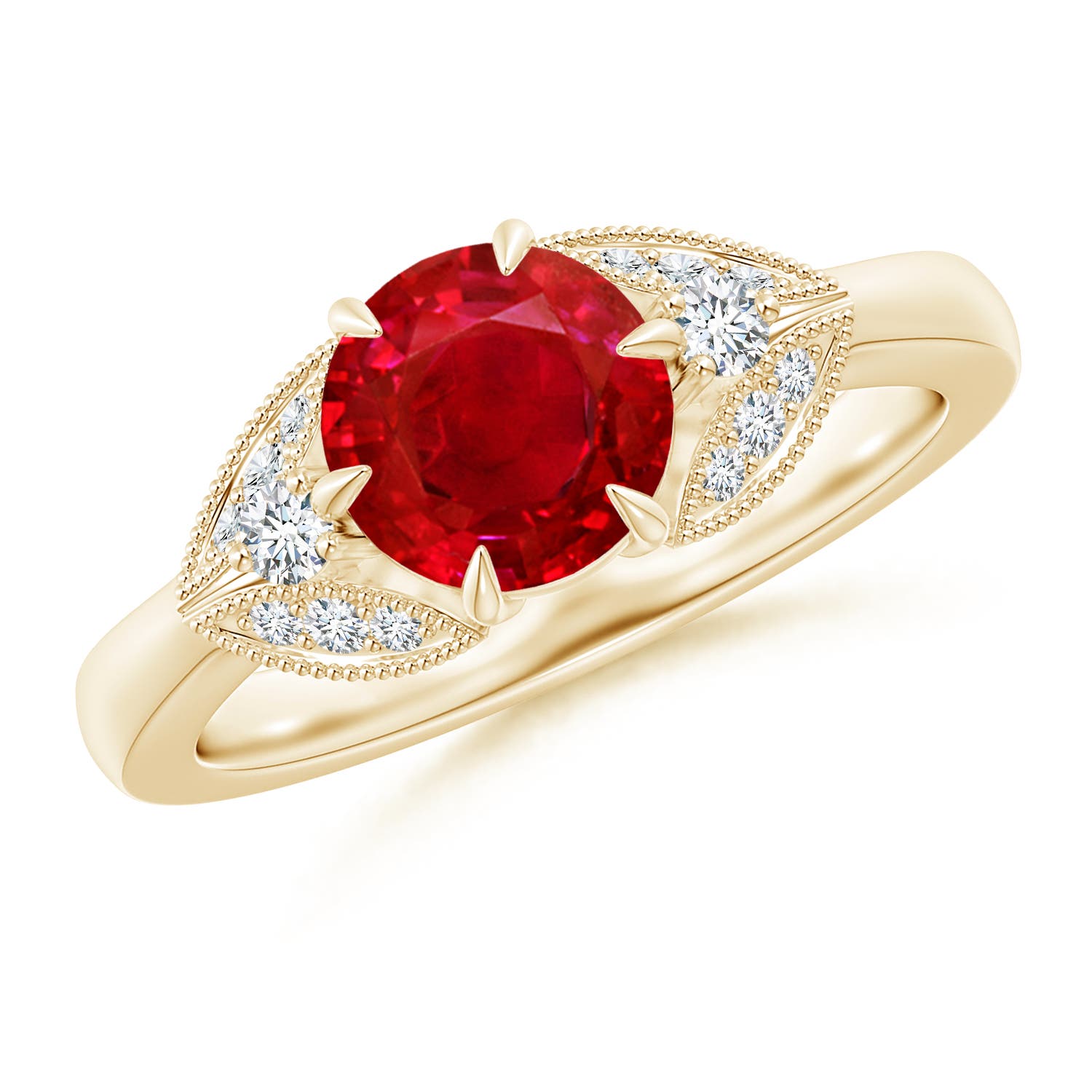 AAA - Ruby / 1.64 CT / 14 KT Yellow Gold