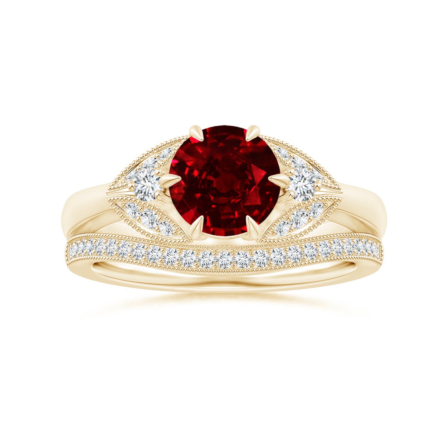 AAAA - Ruby / 1.64 CT / 14 KT Yellow Gold