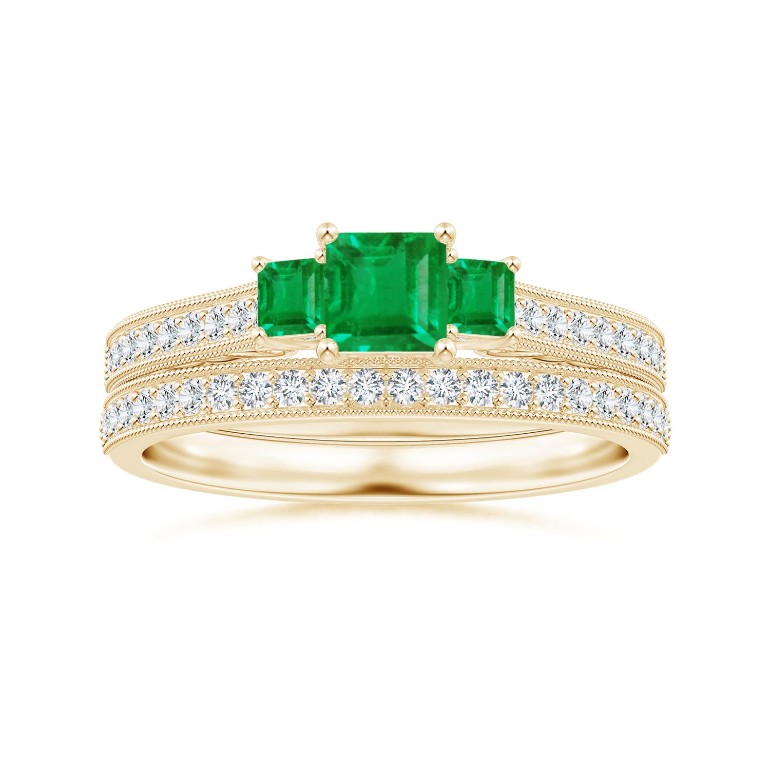 AA - Emerald / 0.66 CT / 14 KT Yellow Gold