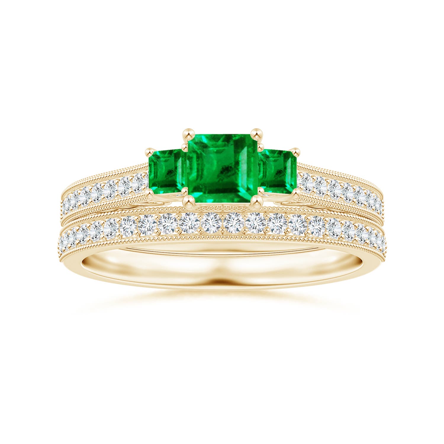 AAA - Emerald / 0.66 CT / 14 KT Yellow Gold