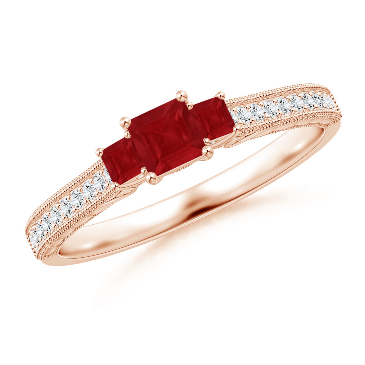 AA - Ruby / 0.63 CT / 14 KT Rose Gold