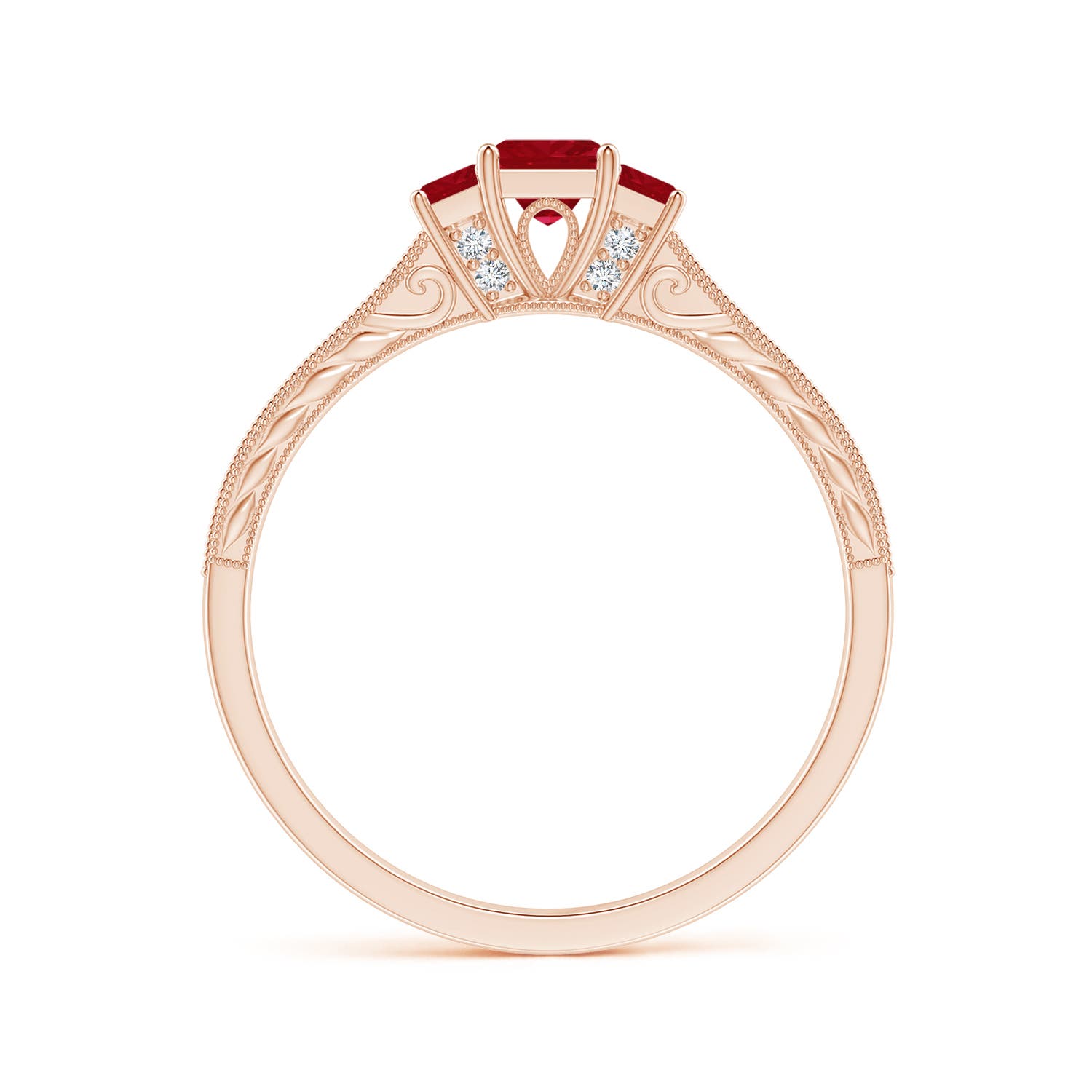 AA - Ruby / 0.63 CT / 14 KT Rose Gold