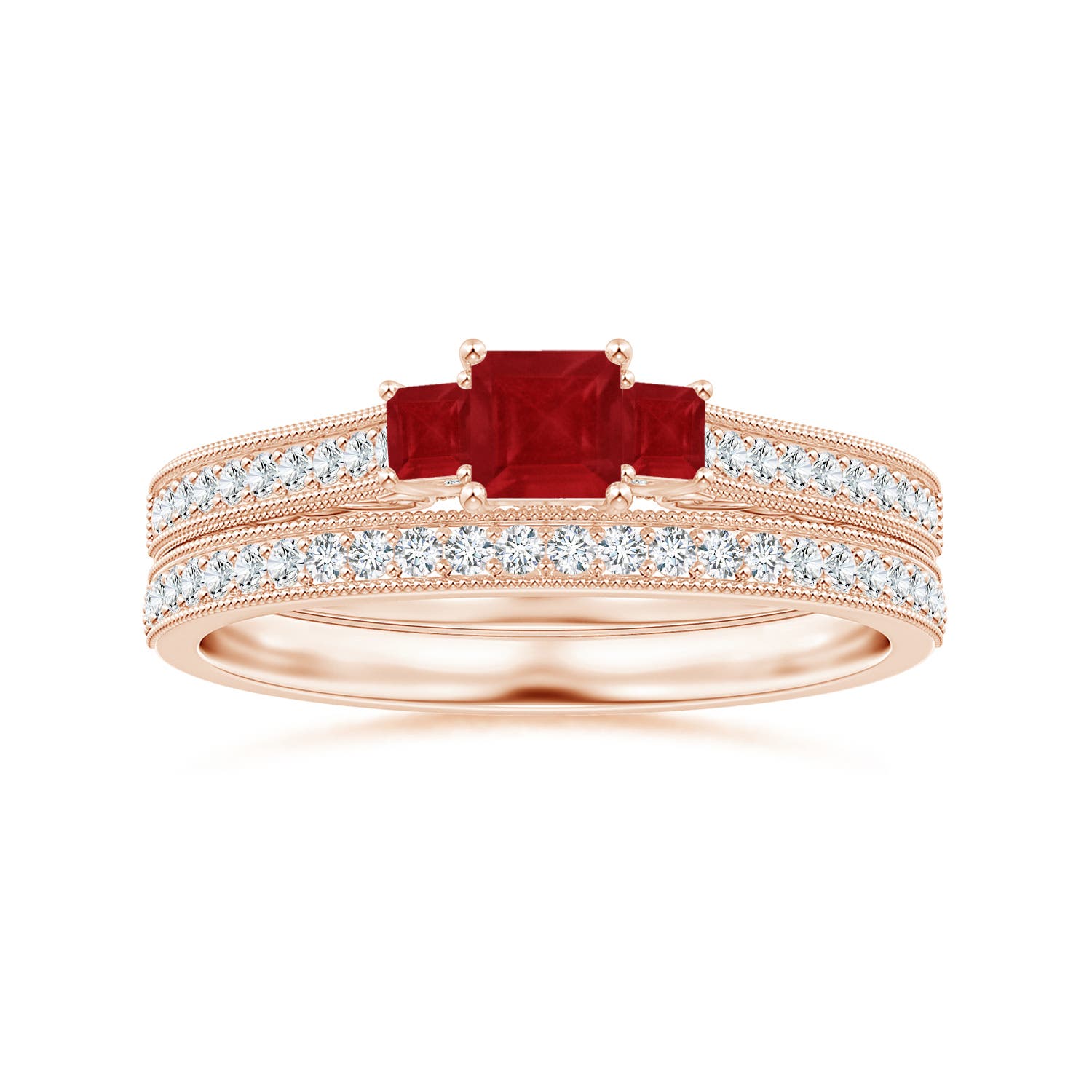 AA - Ruby / 0.63 CT / 14 KT Rose Gold